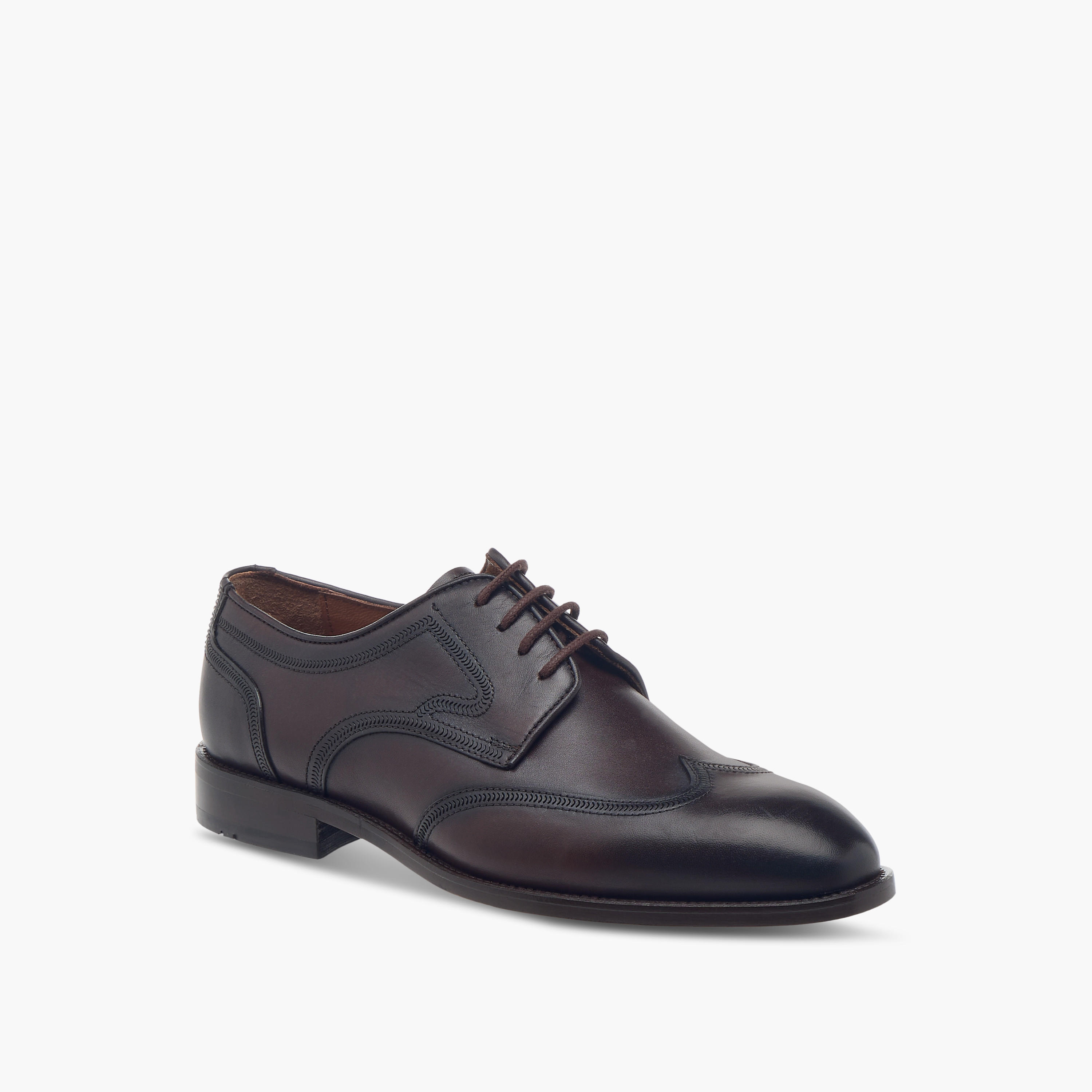 Duchini Men Genuine Leather Lace-Up Derby Shoes-men-shoes-formalshoes-image-2