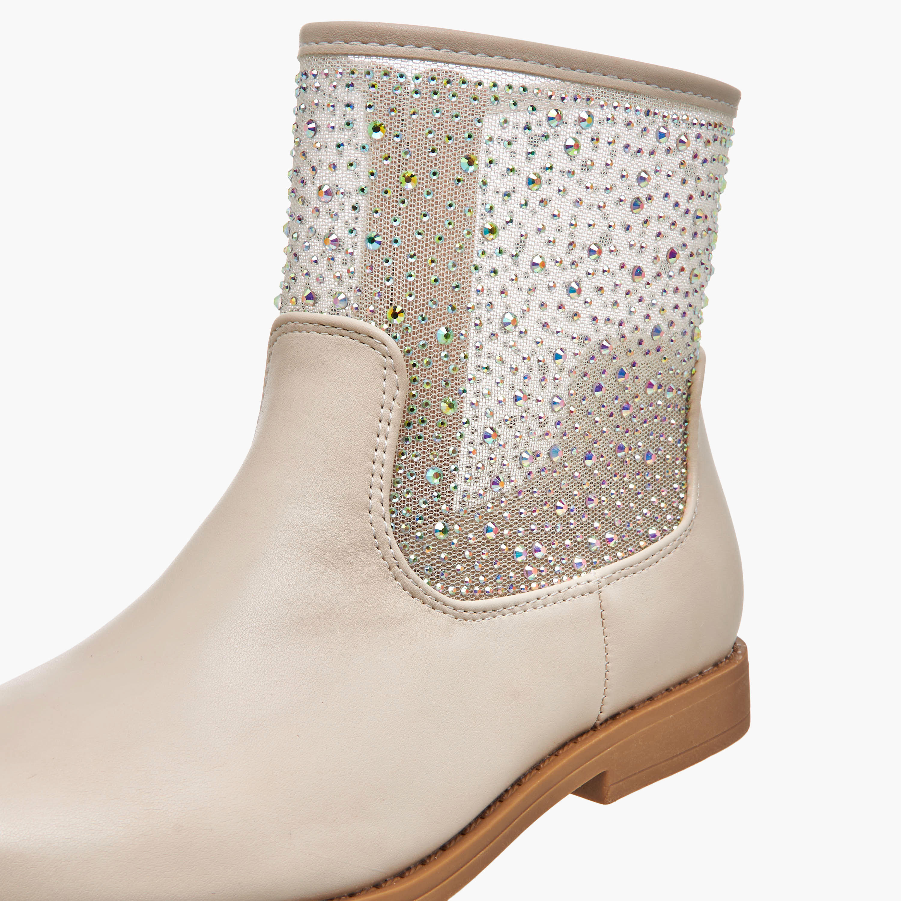 بوت مزين بقصة عالية للبنات من سيليست-girls-shoes-boots-image-1
