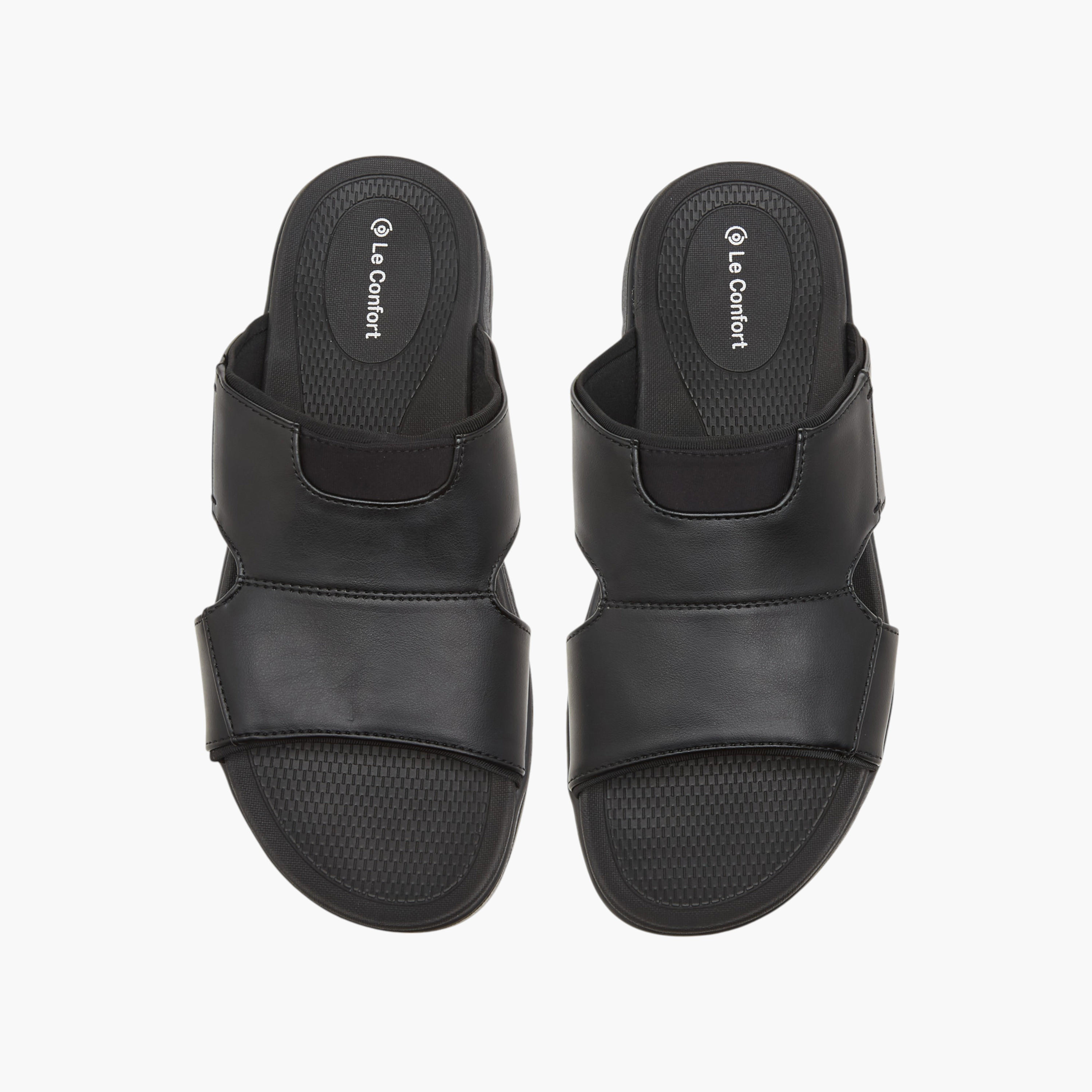 Le Confort Solid Slip-On Comfort Sandals-men-shoes-sandals-image-1