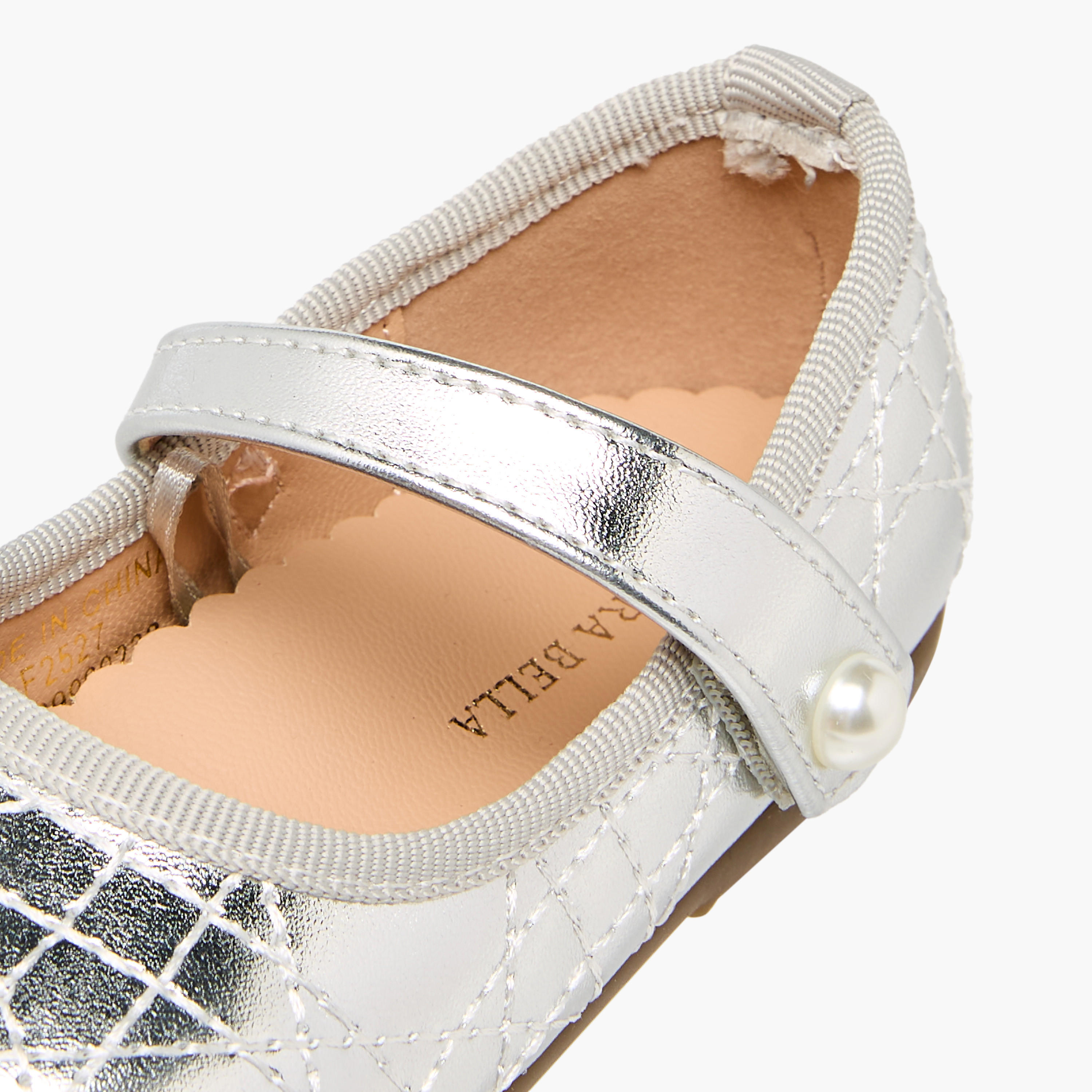 Flora Bella Mary Jane Shoes with Hook & Loop, Quilted Design-baby-girls-shoes-closedshoes-image-6