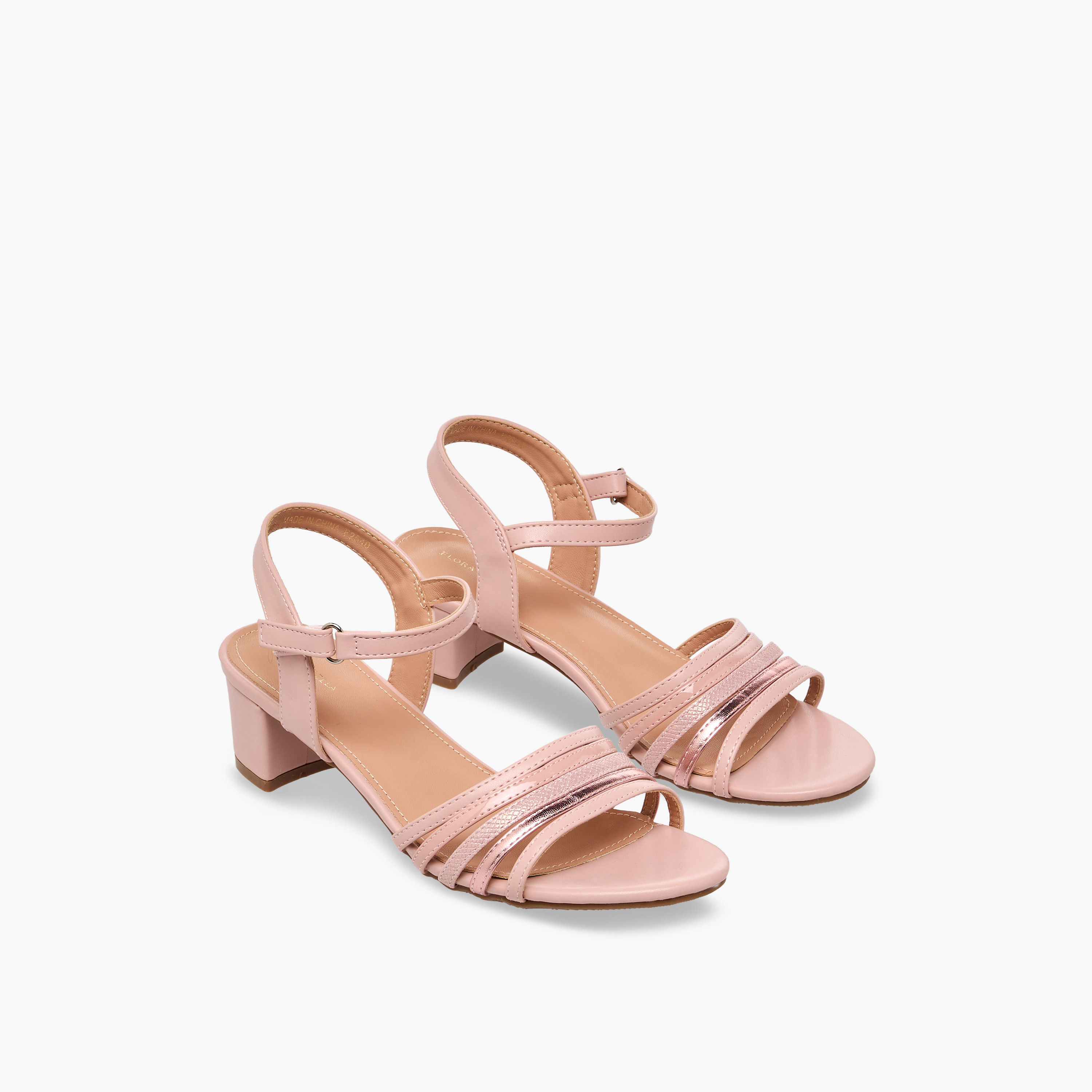 صندل بكعب بلوك وحزام رفيع للبنات من فلورا بيلا-girls-shoes-sandals-image-1