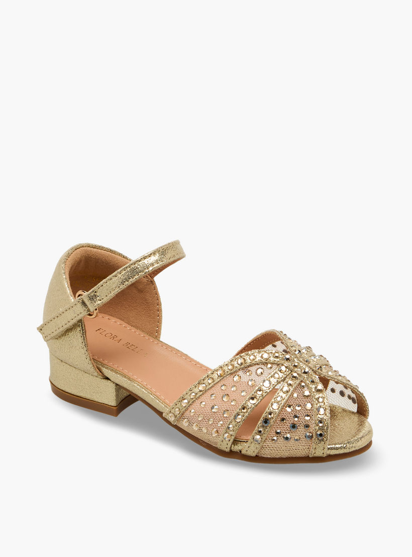 صندل مزين بكعب سميك للبنات من فلورا بيلا-girls-shoes-sandals-image-2