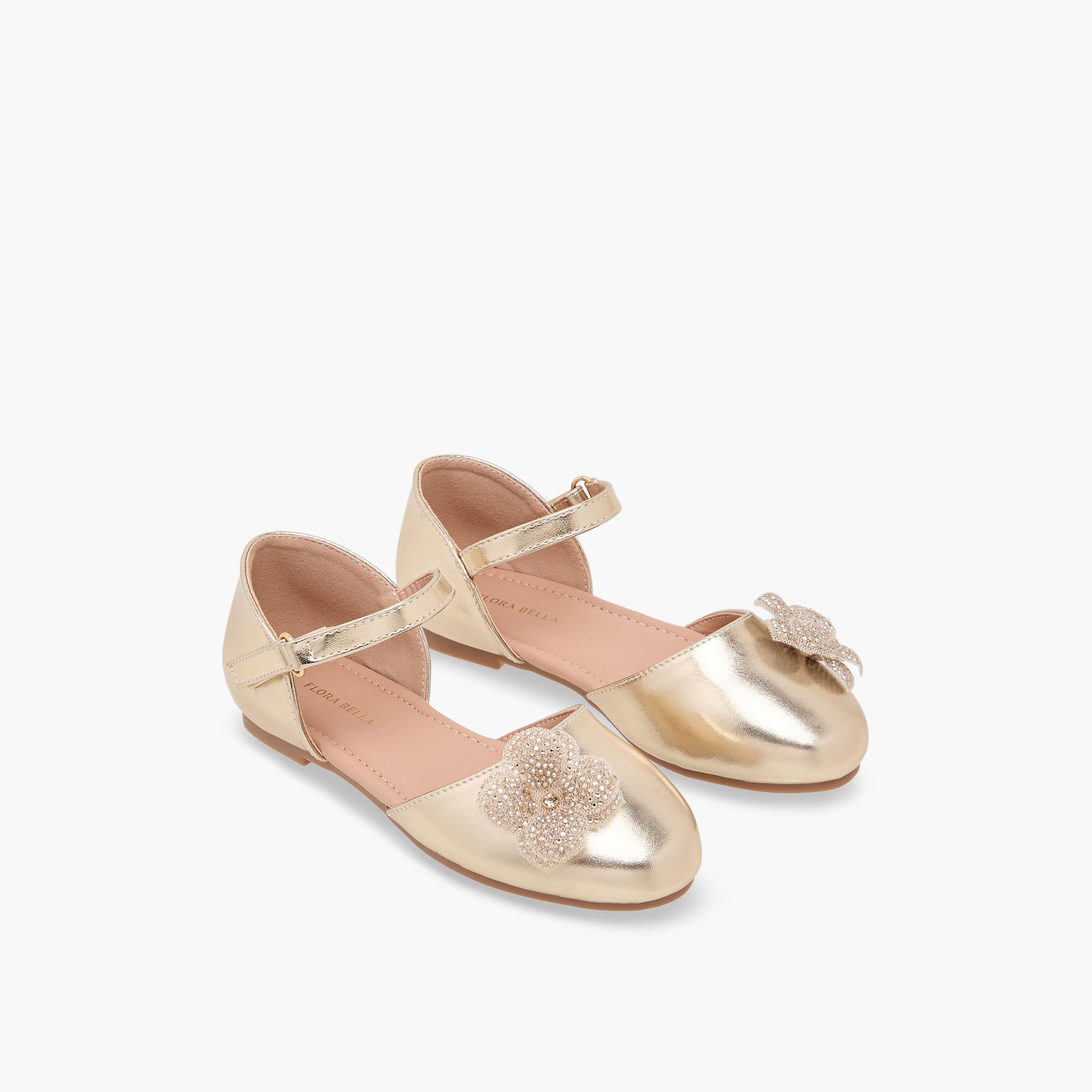 Flora Bella Girls Embellished Ballerina Shoes-girls-shoes-ballerinas-image-1