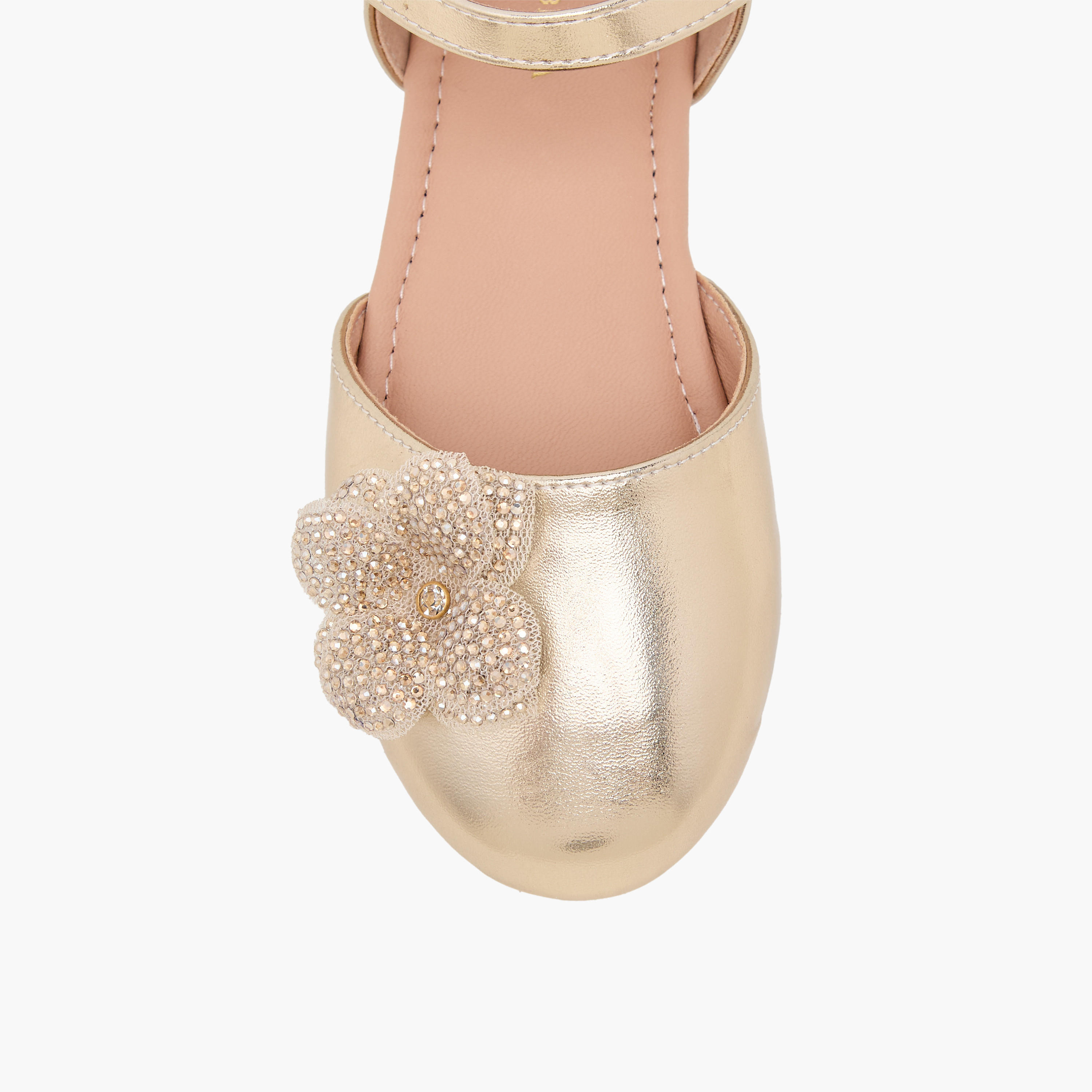 حذاء باليرينا مزين للبنات من فلورا بيلا-girls-shoes-ballerinas-image-4