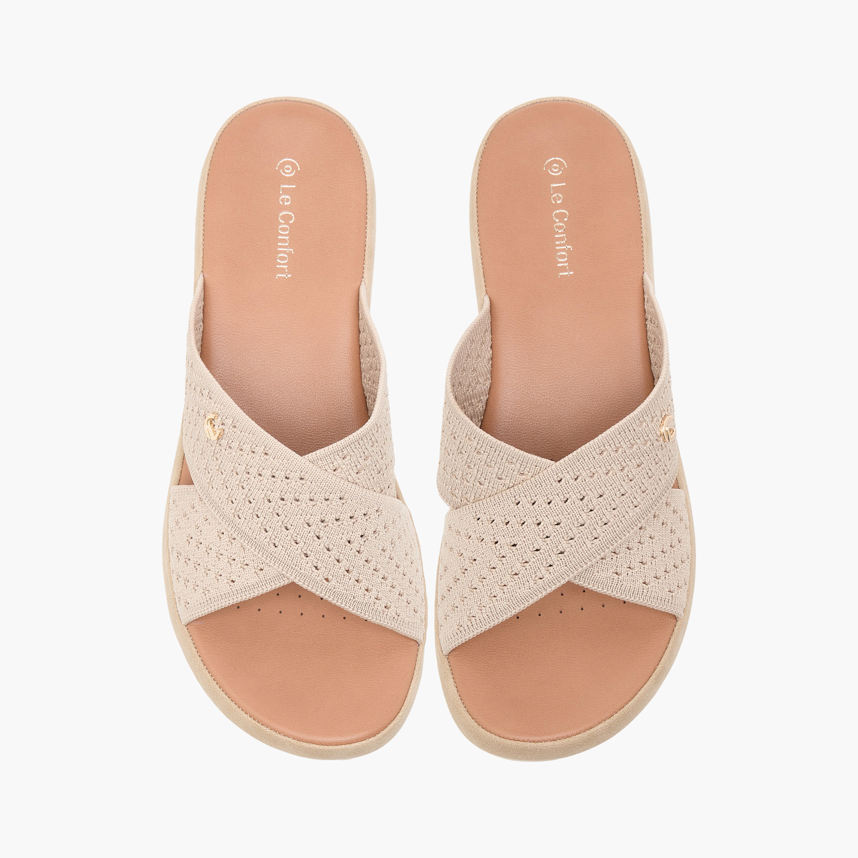 صندل مريح سهل الارتداء بارز الملمس من لو كونفورت-women-shoes-sandals-heeled-image-1
