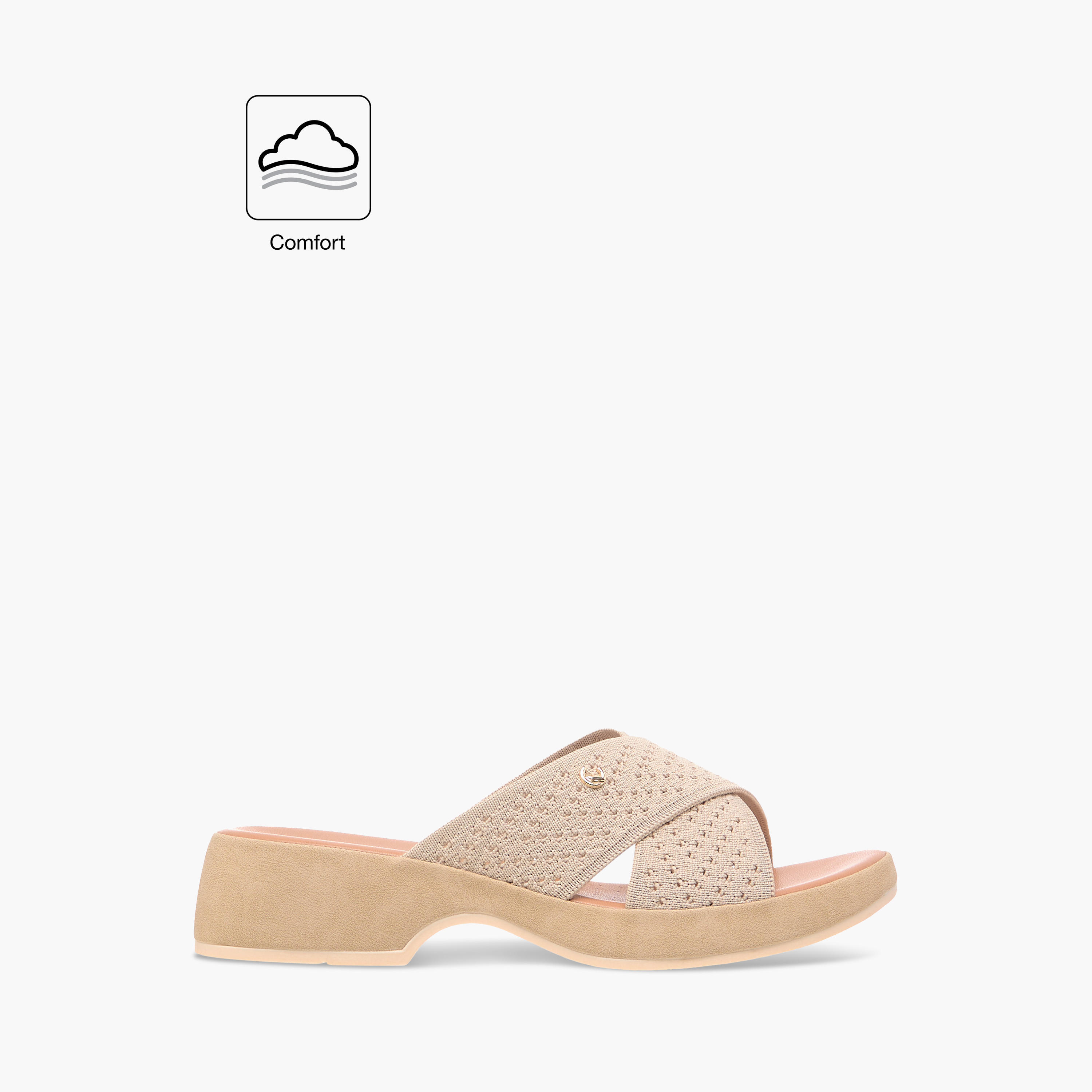 صندل مريح سهل الارتداء بارز الملمس من لو كونفورت-women-shoes-sandals-heeled-image-2