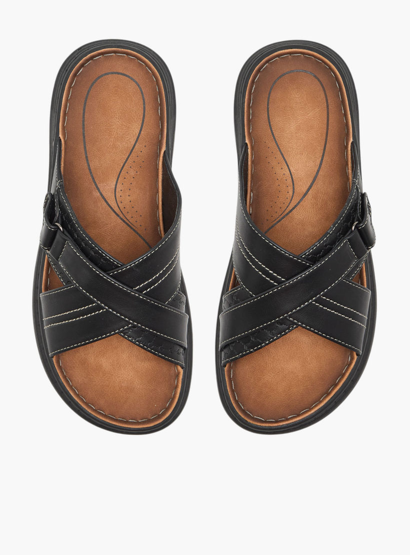 Le Confort Stitch Detail Cross Strap Comfort Sandals-men-shoes-sandals-image-1