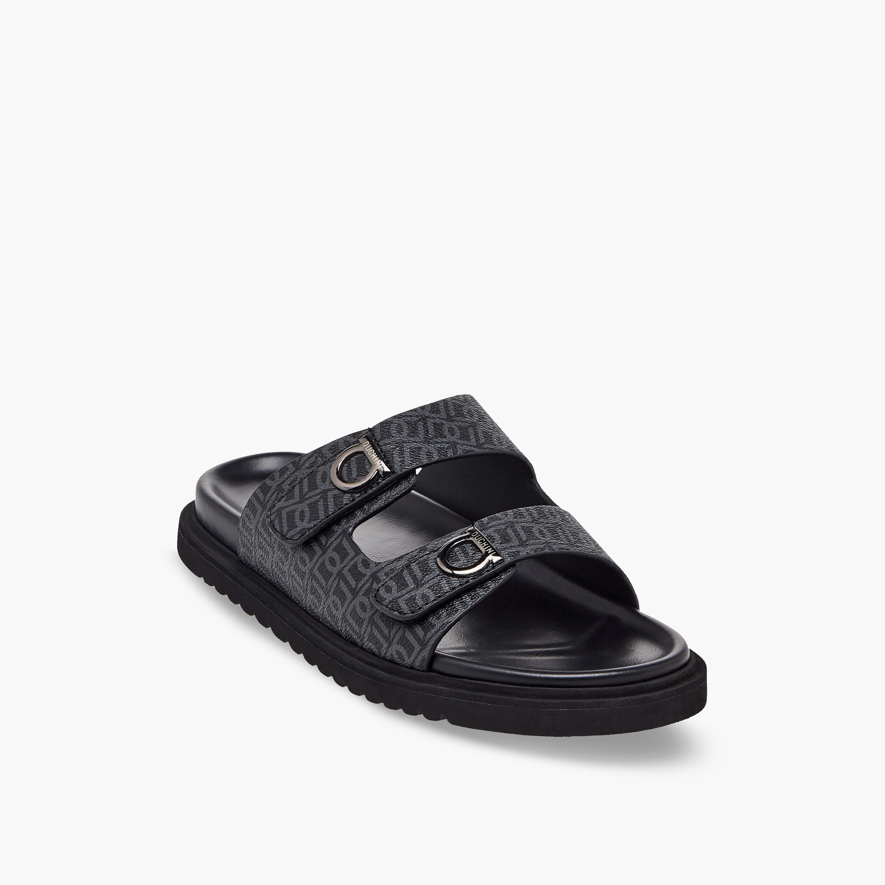 Duchini Men Monogram Print Comfort Sandals-men-shoes-sandals-image-2