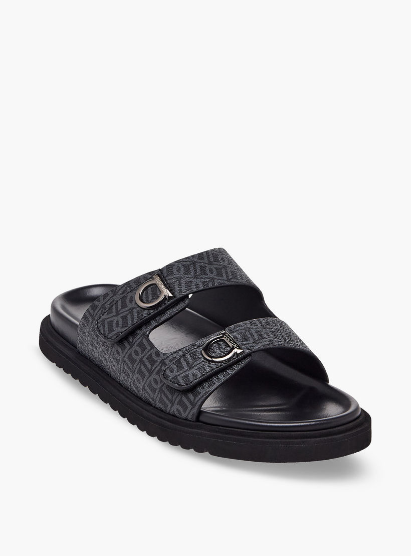Duchini Men Monogram Print Comfort Sandals-men-shoes-sandals-image-2