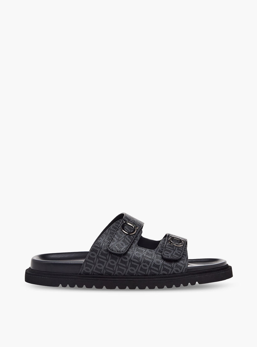 Duchini Men Monogram Print Comfort Sandals-men-shoes-sandals-image-3
