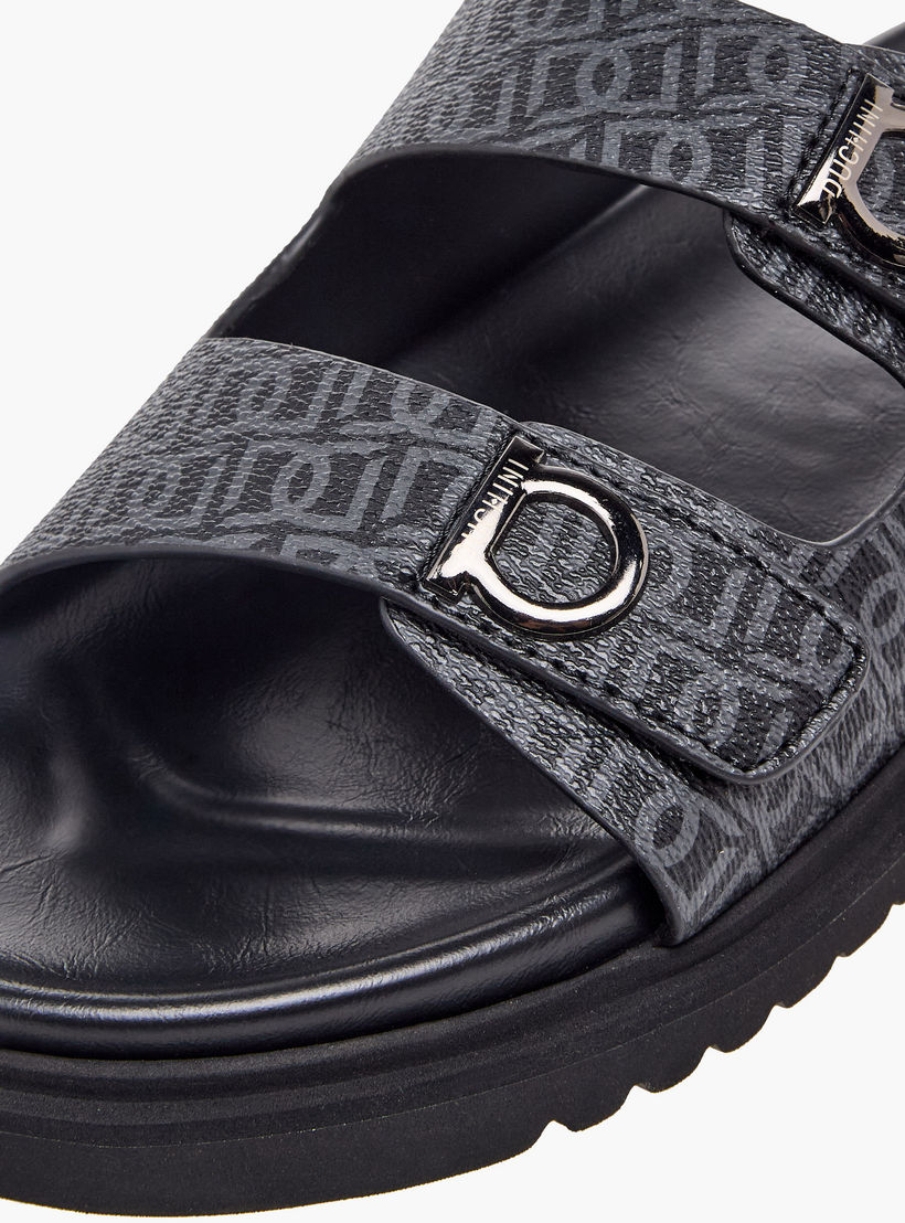 Duchini Men Monogram Print Comfort Sandals-men-shoes-sandals-image-6