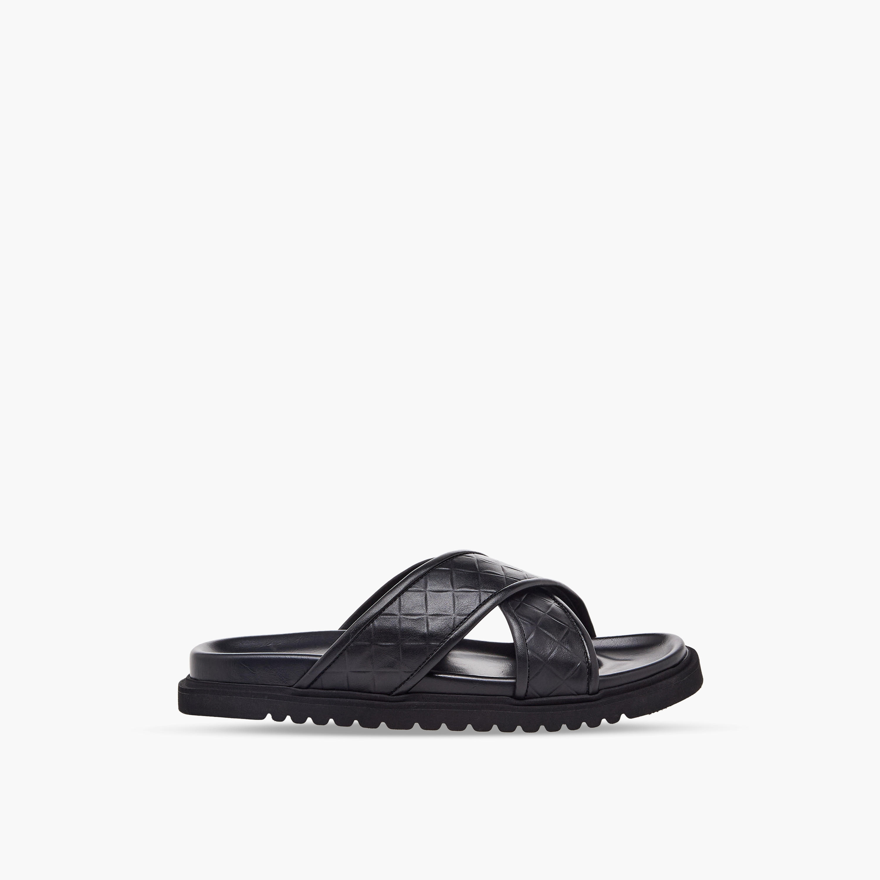 Duchini Men Quilted Criss-Cross Comfort Sandals-men-shoes-sandals-image-3
