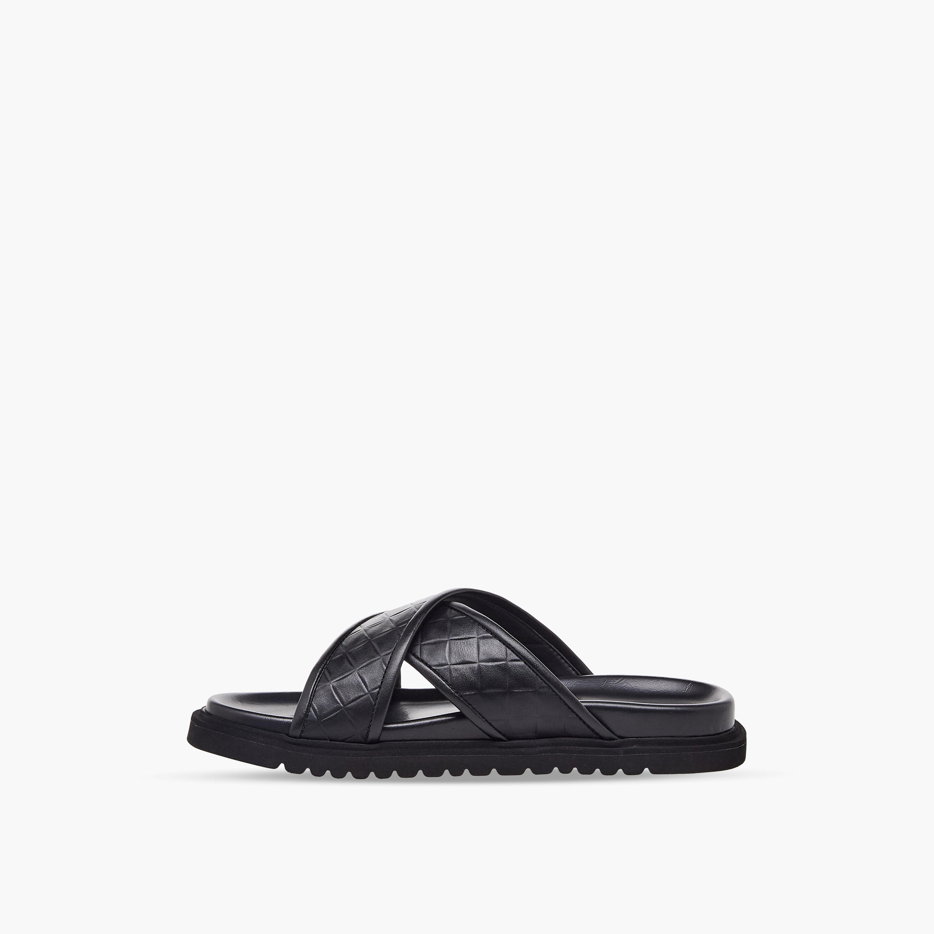 Duchini Men Quilted Criss-Cross Comfort Sandals-men-shoes-sandals-image-5