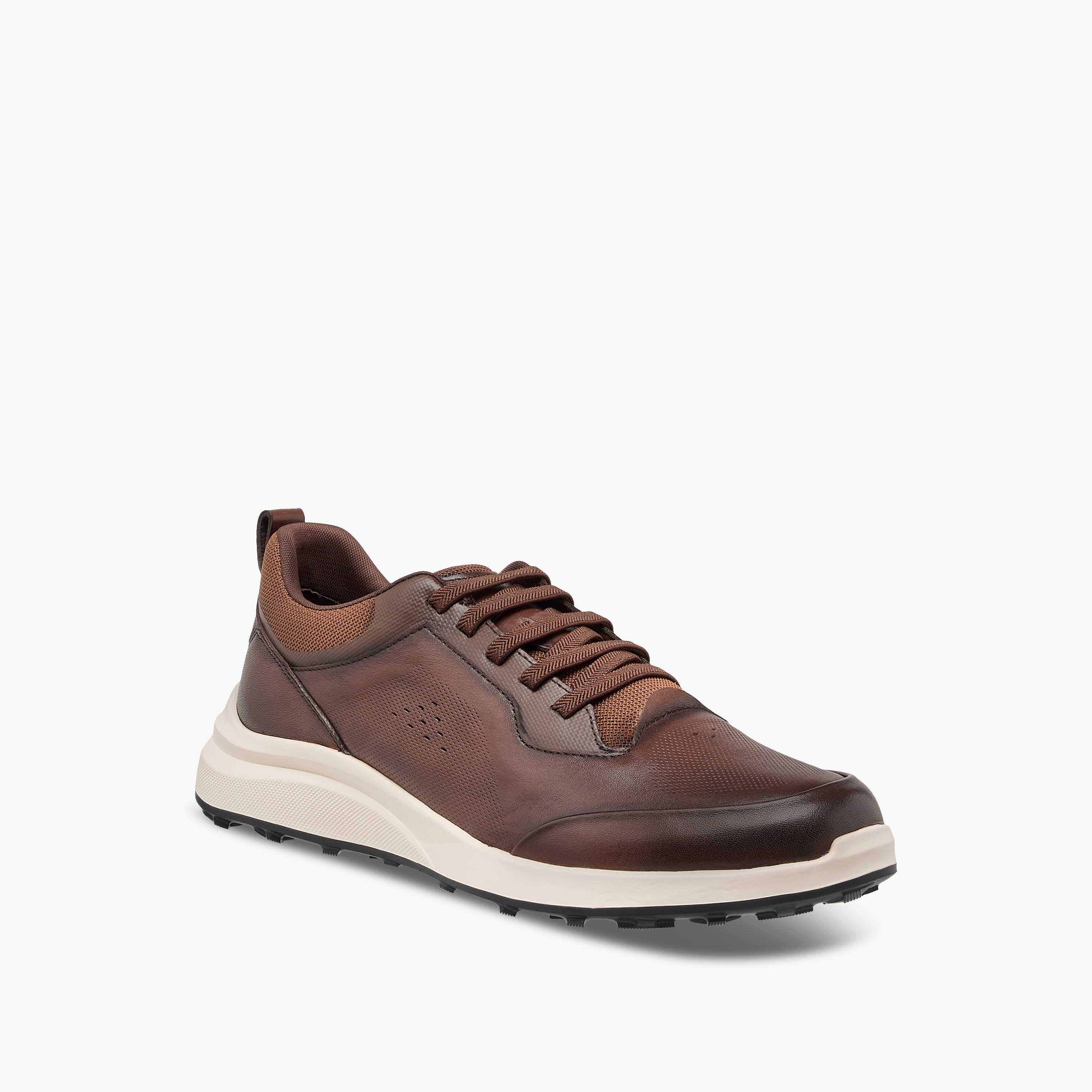 Duchini Men Perforated Genuine Leather Sneakers-men-shoes-sneakers-image-2
