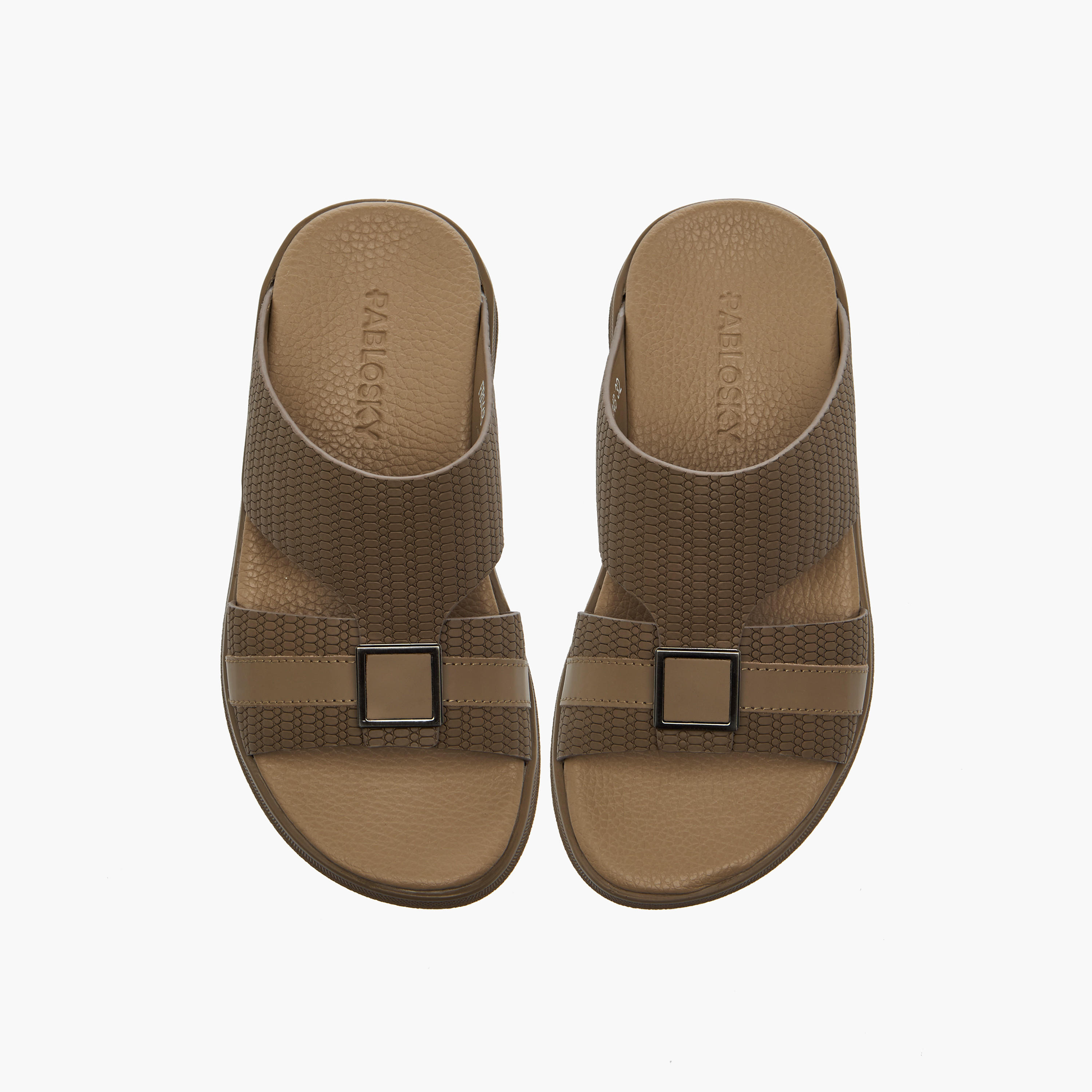 Pablosky Boys Textured Leather Arabic Sandals-boys-shoes-sandals-image-1