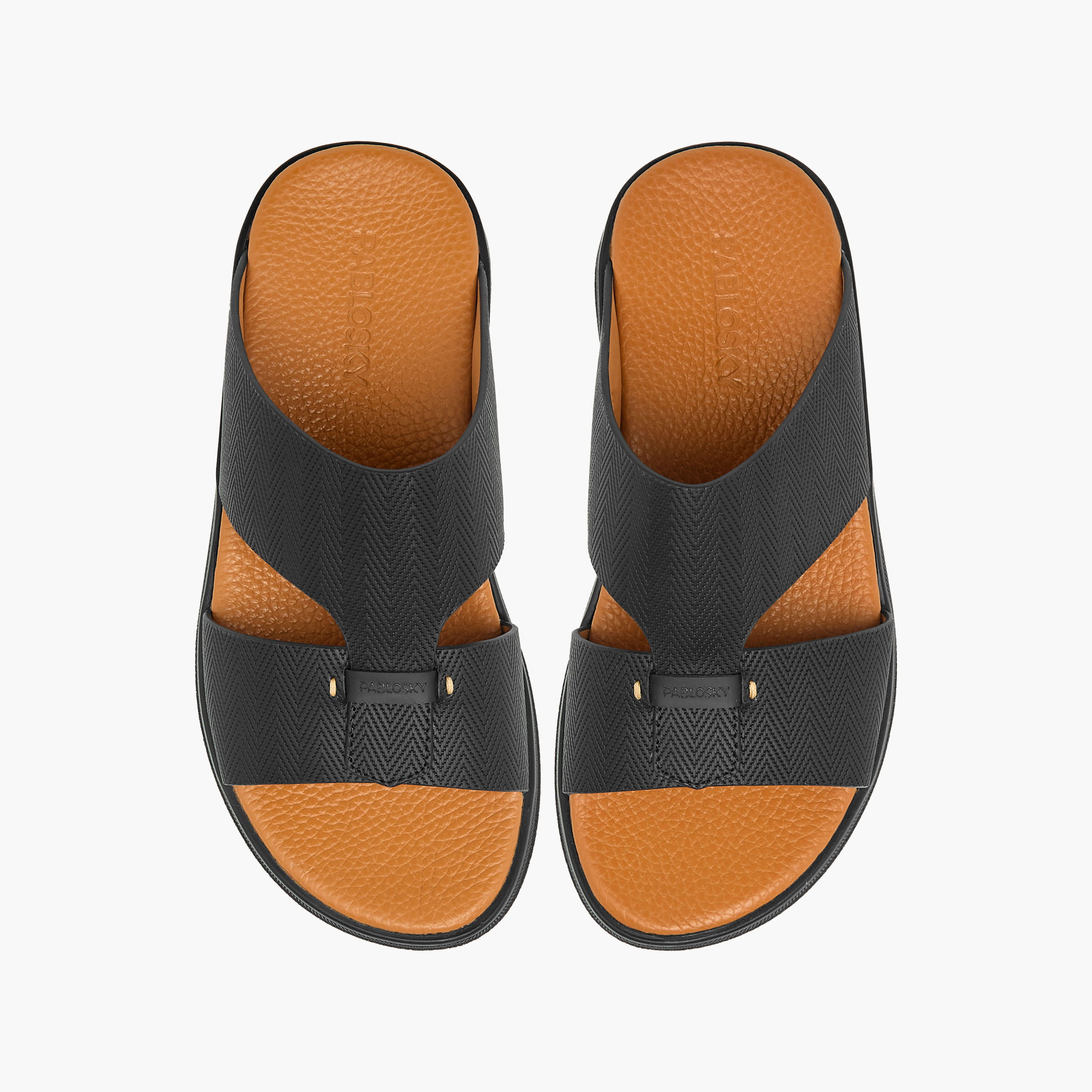 Pablosky Boys Textured Leather Arabic Sandals-boys-shoes-sandals-image-1