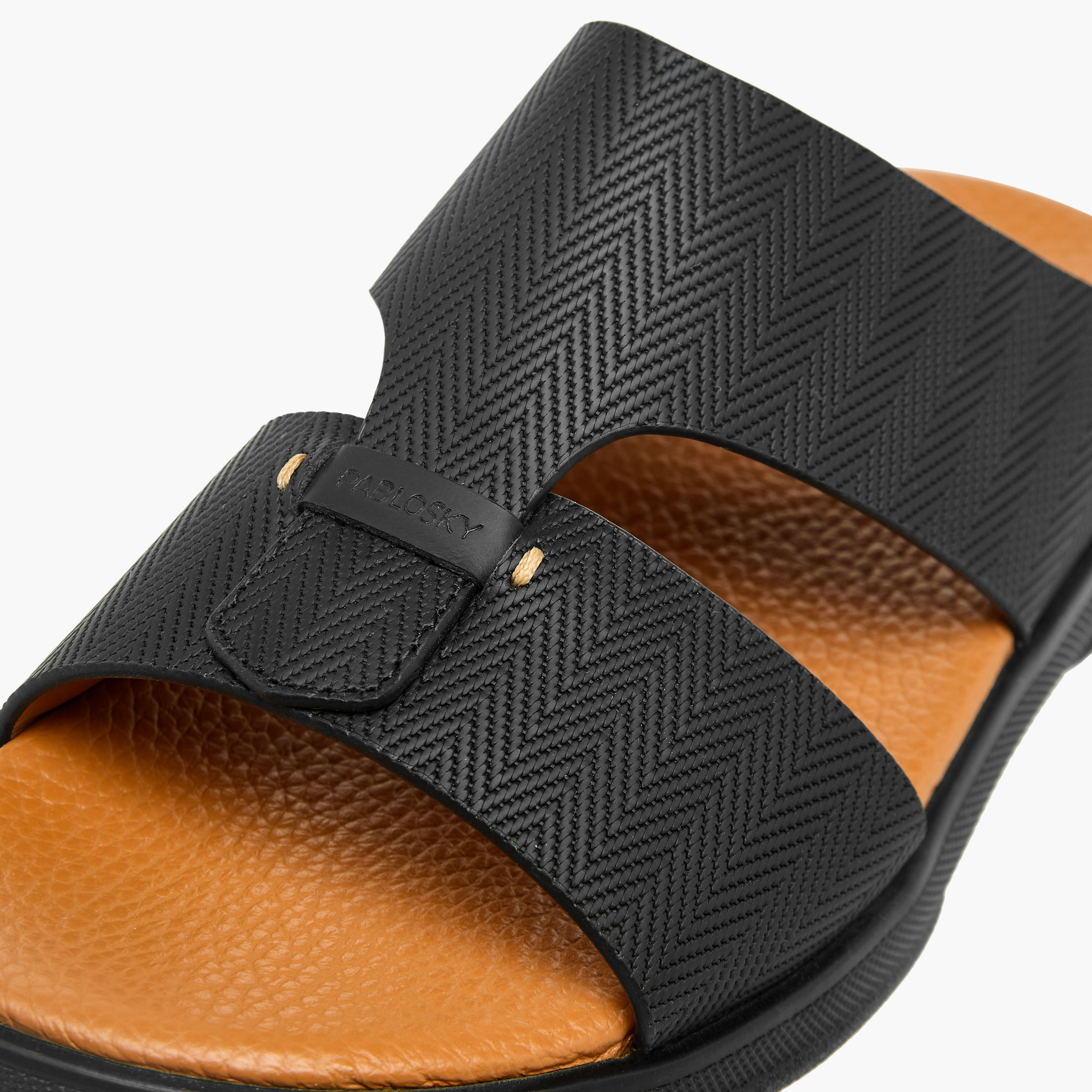 Pablosky Boys Textured Leather Arabic Sandals-boys-shoes-sandals-image-4