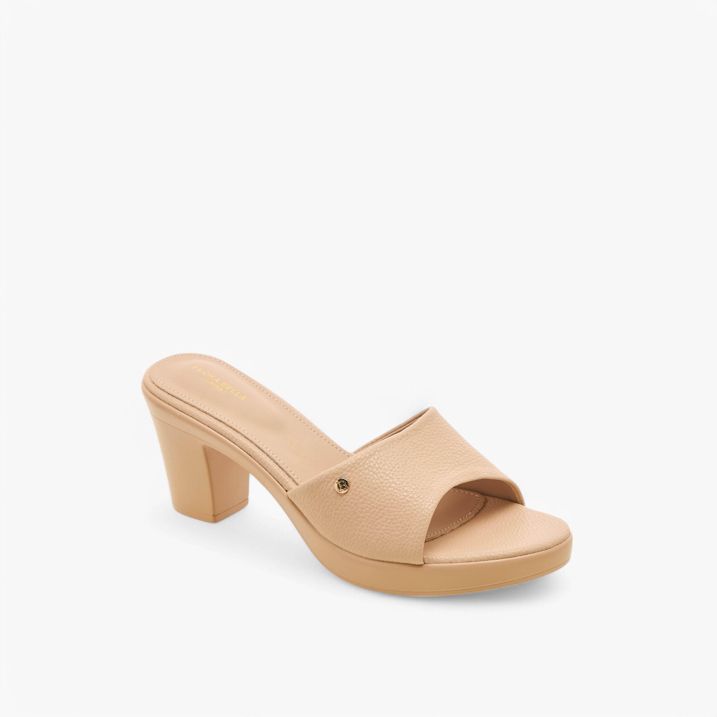 Flora Bella Textured Slip-On Sandals with Block Heel-women-shoes-sandals-heeled-image-2