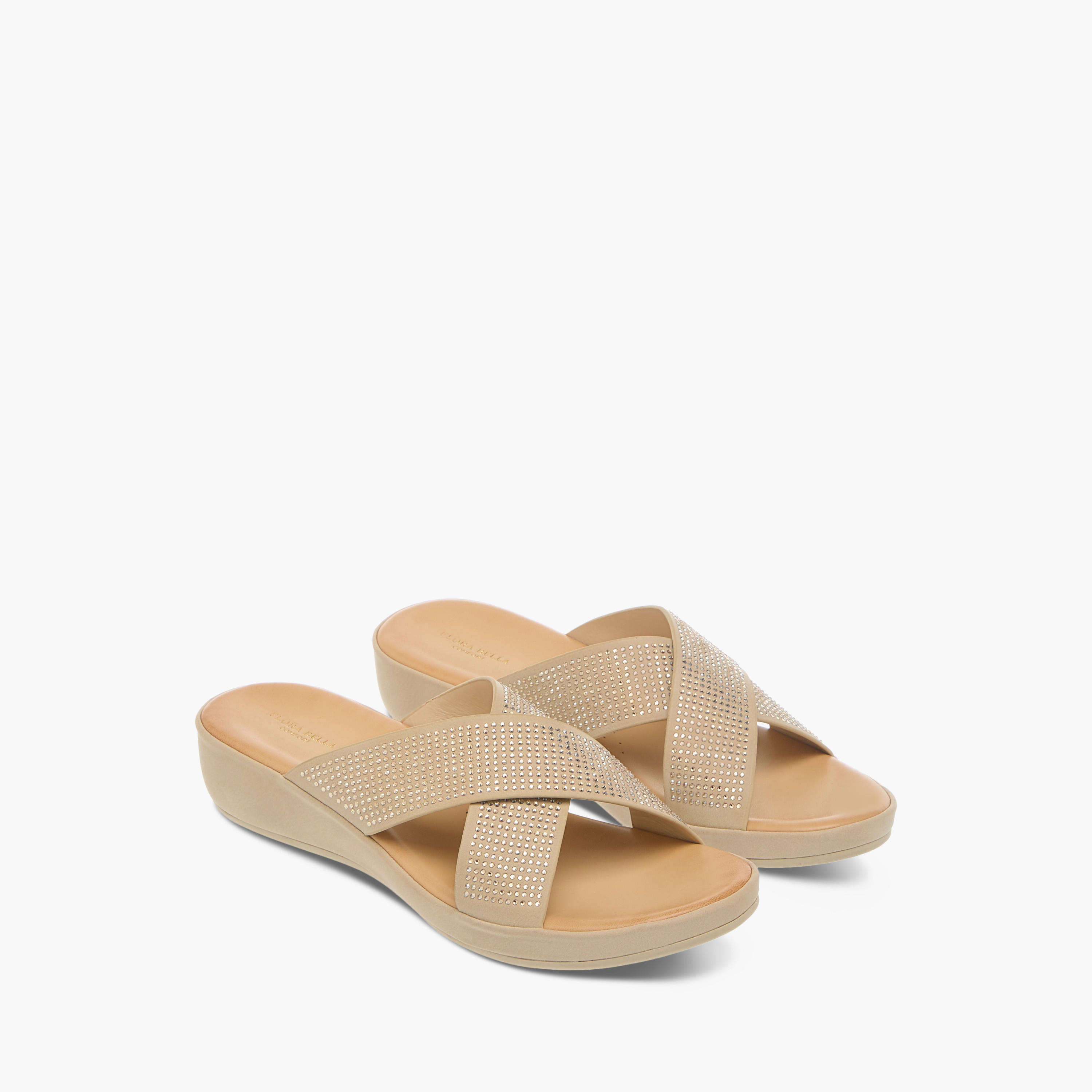 صندل مريح سهل الارتداء مزين بحزام متقاطع من فلورا بيلا-women-shoes-flats-sandals-image-1