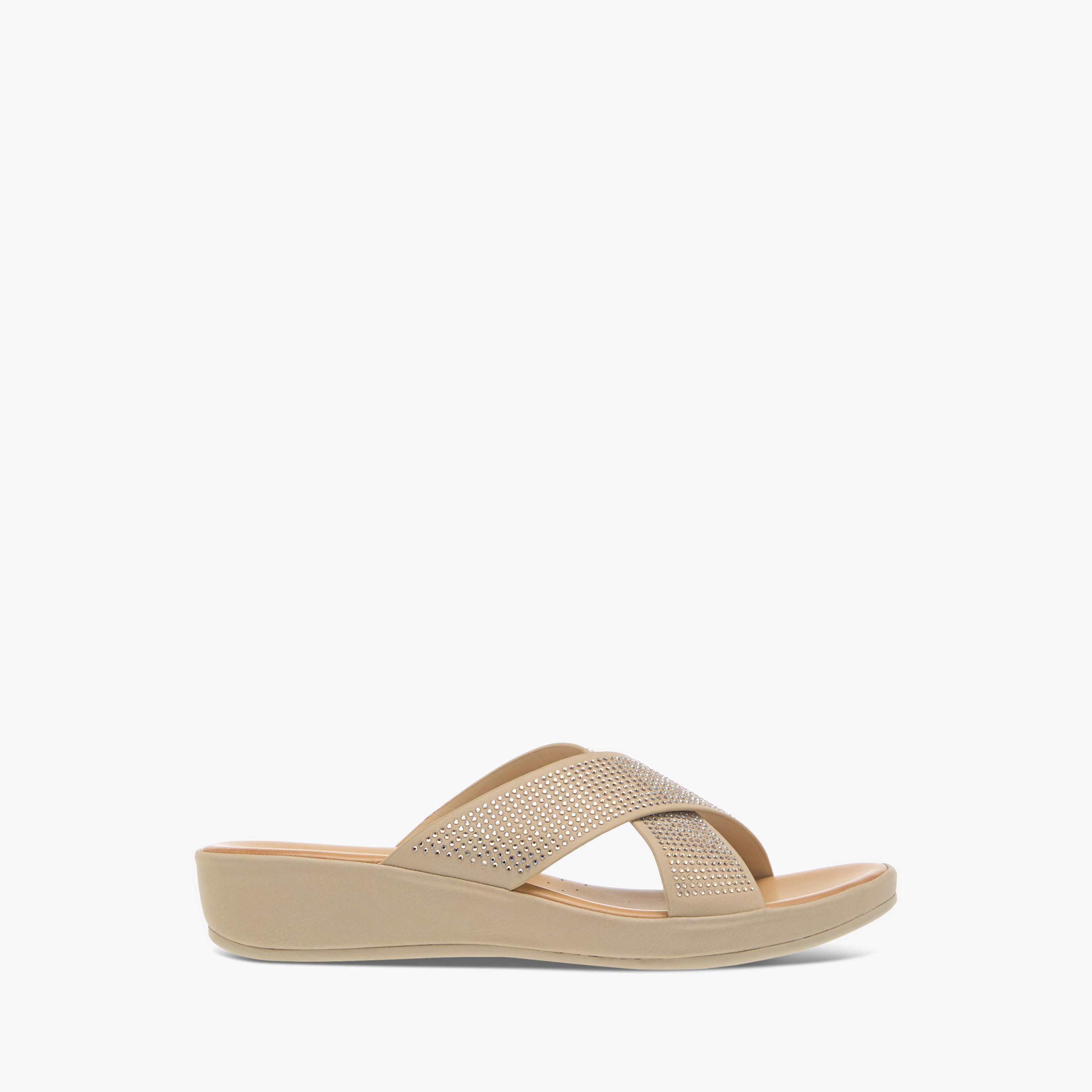 صندل مريح سهل الارتداء مزين بحزام متقاطع من فلورا بيلا-women-shoes-flats-sandals-image-3