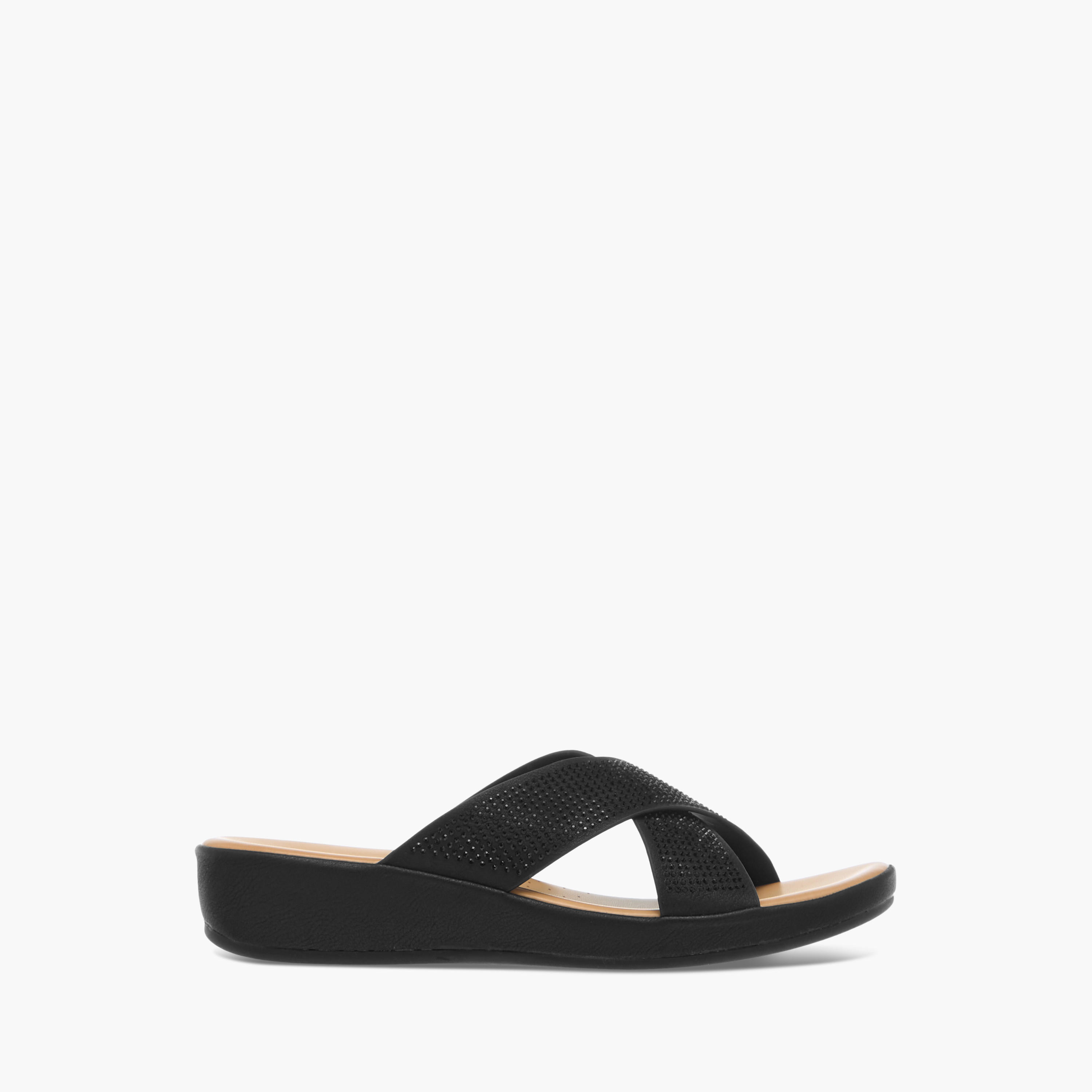 Flora Bella Embellished Cross Strap Comfort Sandals with Slip-On Closure-women-shoes-flats-sandals-image-3