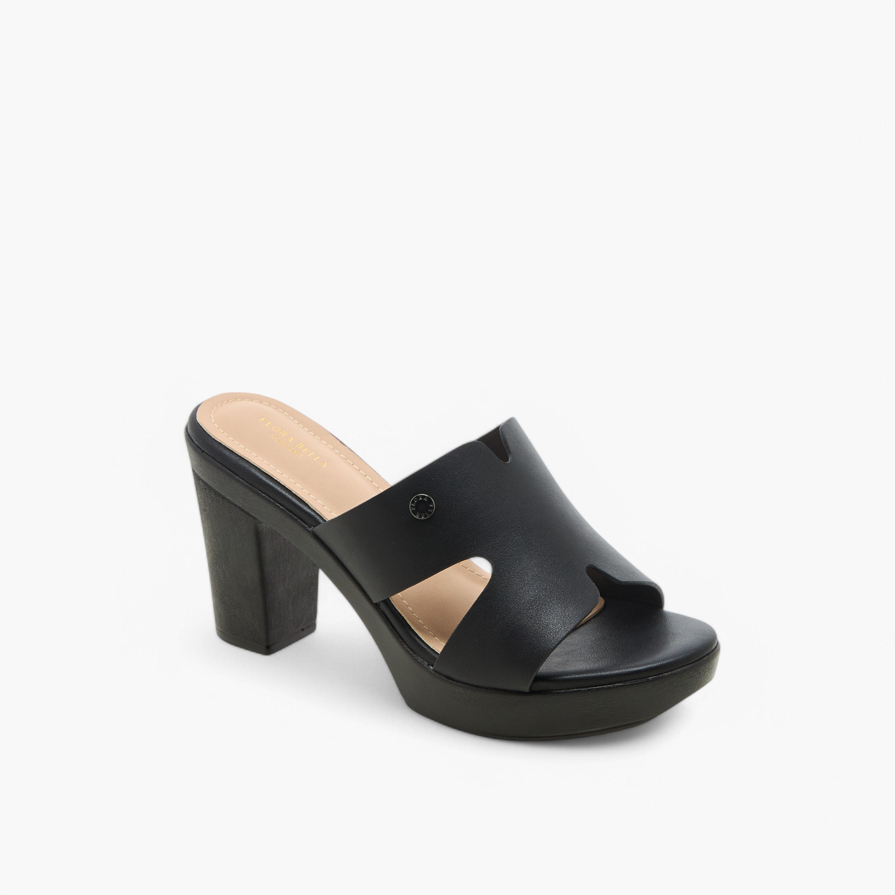 Flora Bella Cut Out Detail Slip-On Sandals with Platform Heels-women-shoes-sandals-heeled-image-2