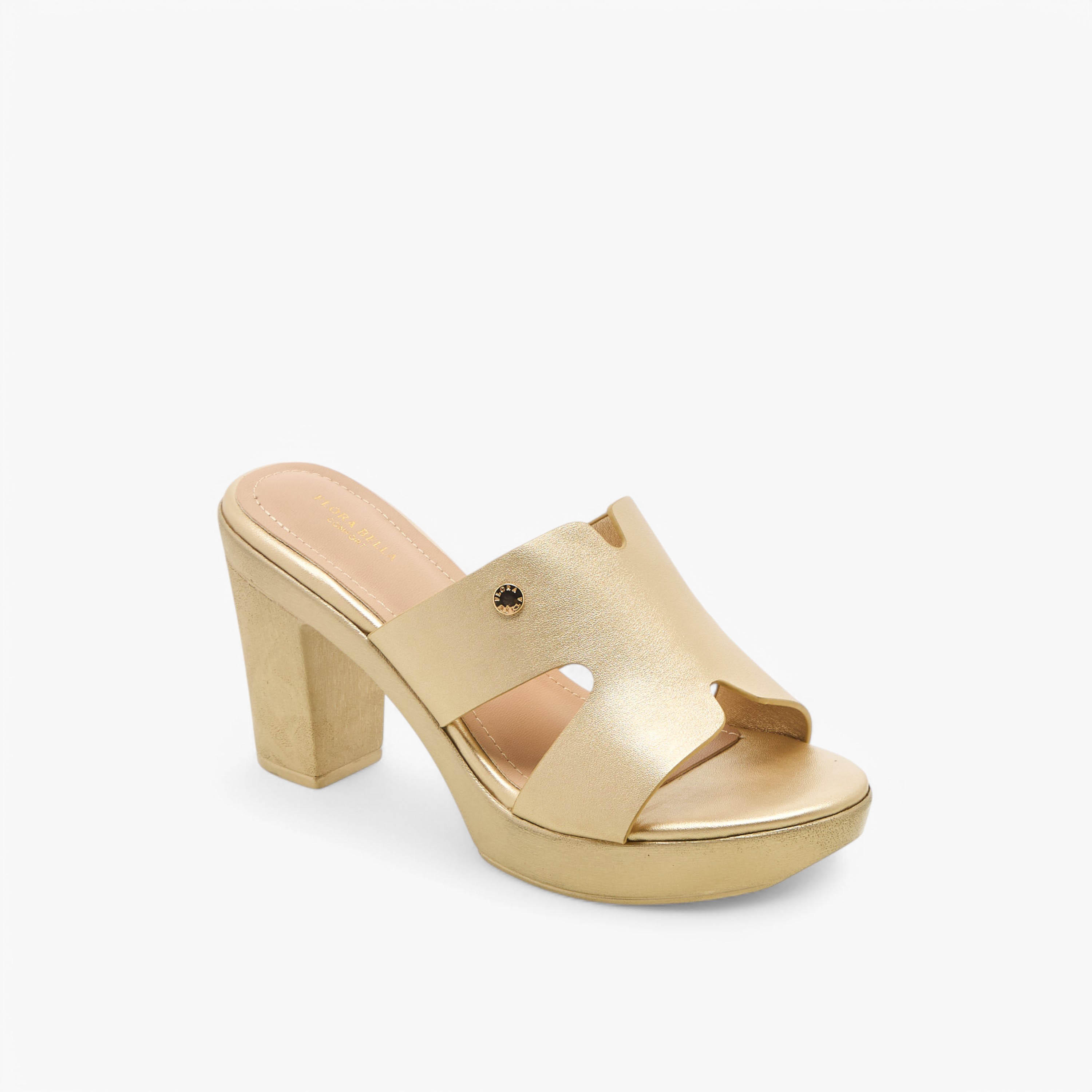 صندل سهل الارتداء بكعب بلاتفورم وتفاصيل مفرغة من فلورا بيلا-women-shoes-sandals-heeled-image-2