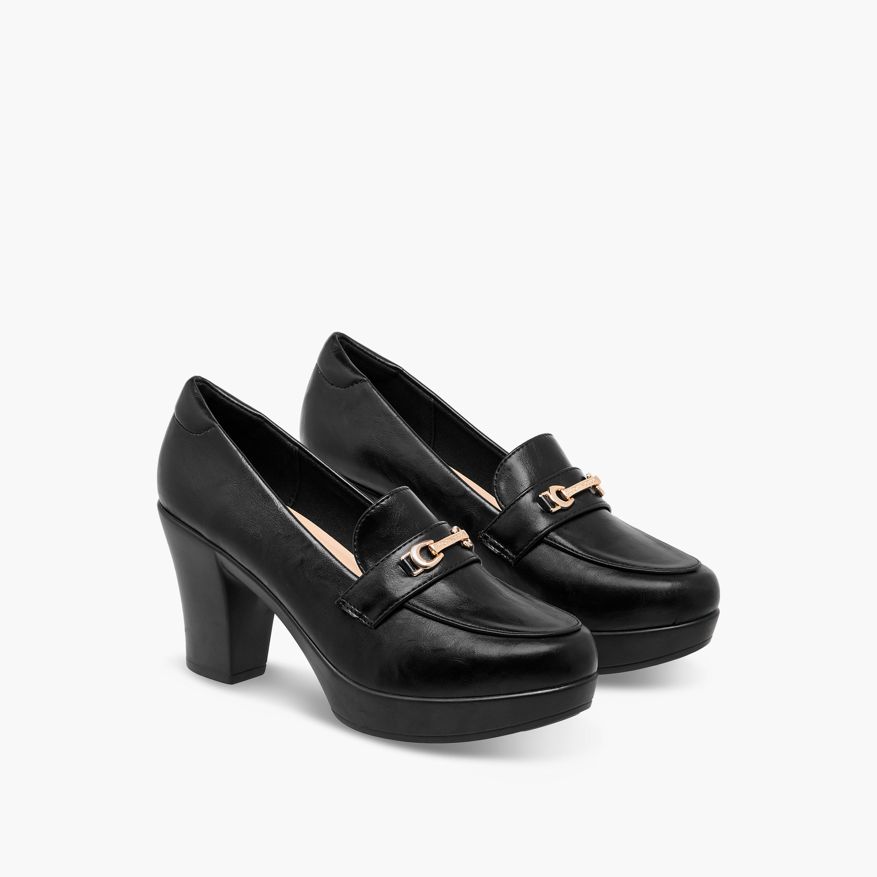 Flora Bella Horsebit Accent Shoes with Block Heels-women-shoes-heels-image-1