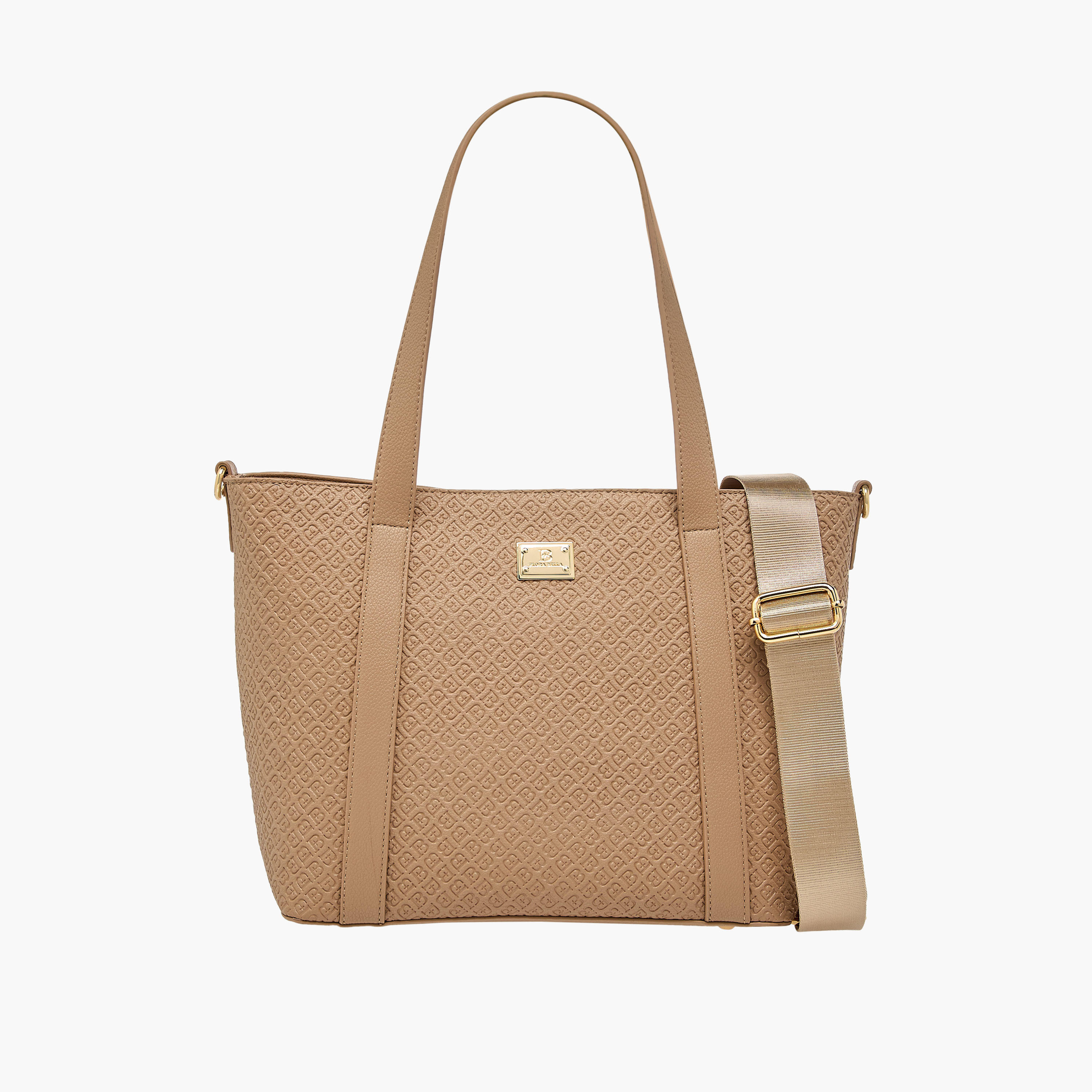 Flora Bella Monogram Embossed Tote Bag with Detachable Strap-women-bagsandwallets-handbags-image-1