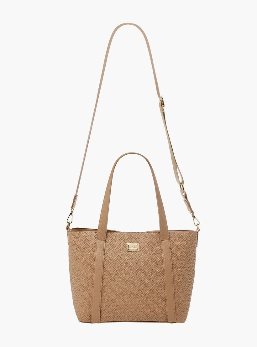 Flora Bella Monogram Embossed Tote Bag with Detachable Strap-women-bagsandwallets-handbags-image-3
