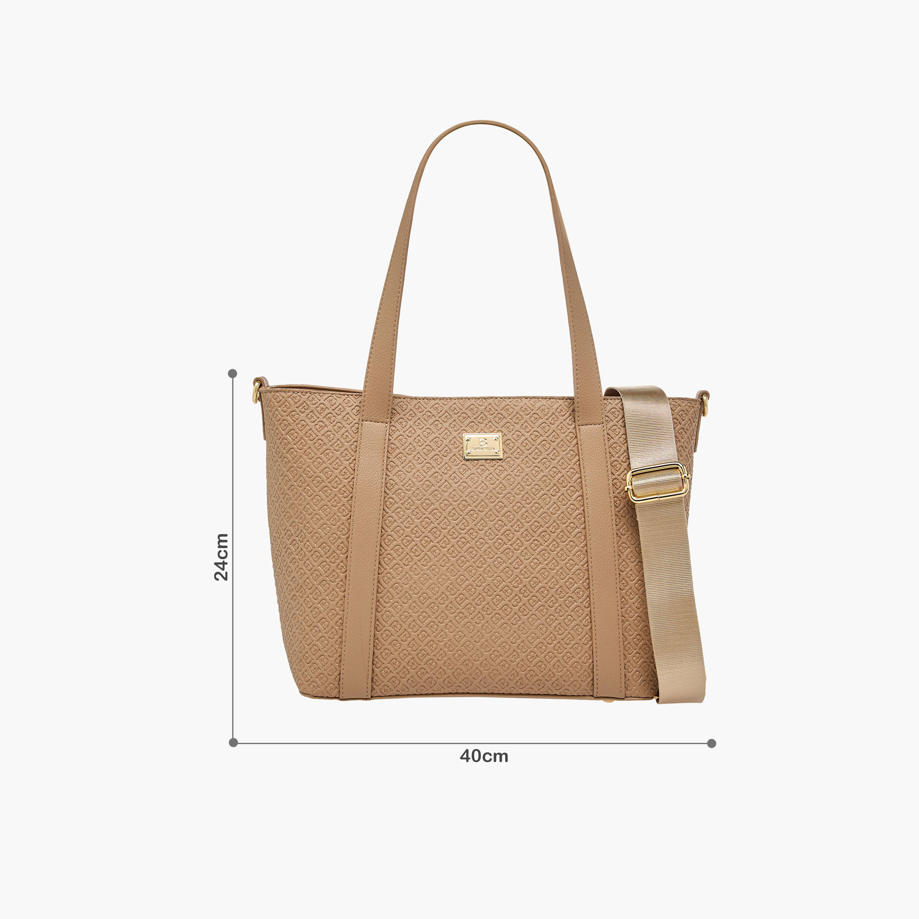 Flora Bella Monogram Embossed Tote Bag with Detachable Strap-women-bagsandwallets-handbags-image-2