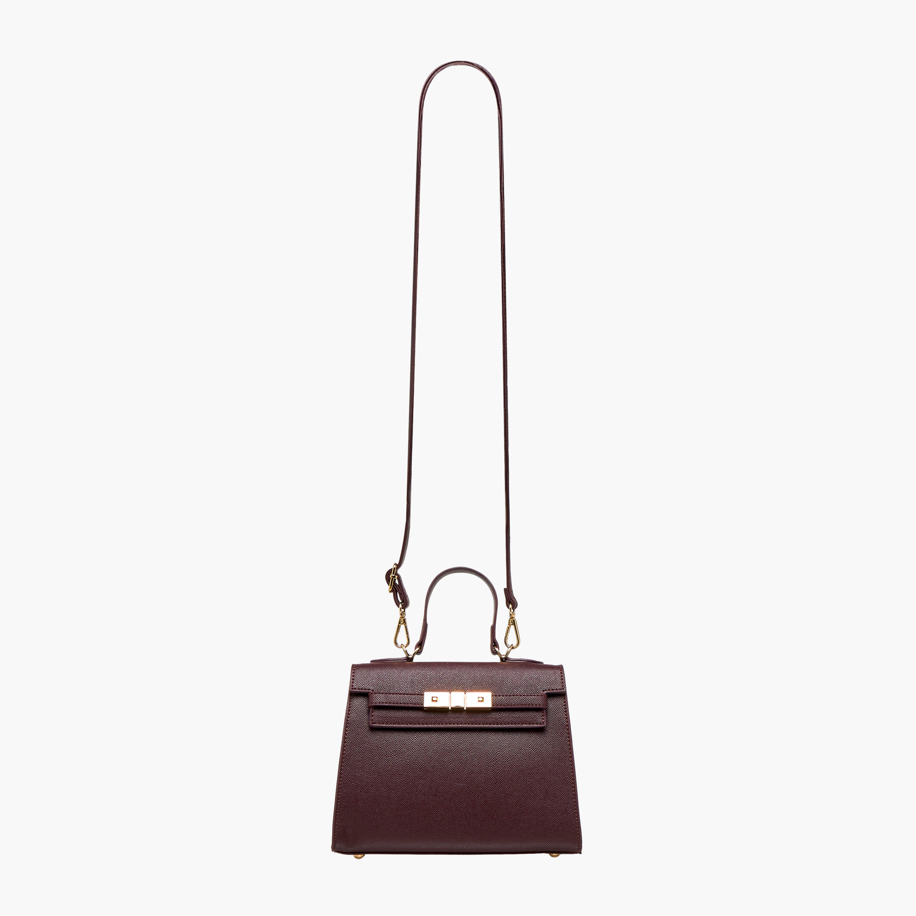 شنطة ساتشيل بارزة الملمس بحزام قابل للفصل وطية إغلاق من فلورا بيلا-women-bagsandwallets-handbags-image-3