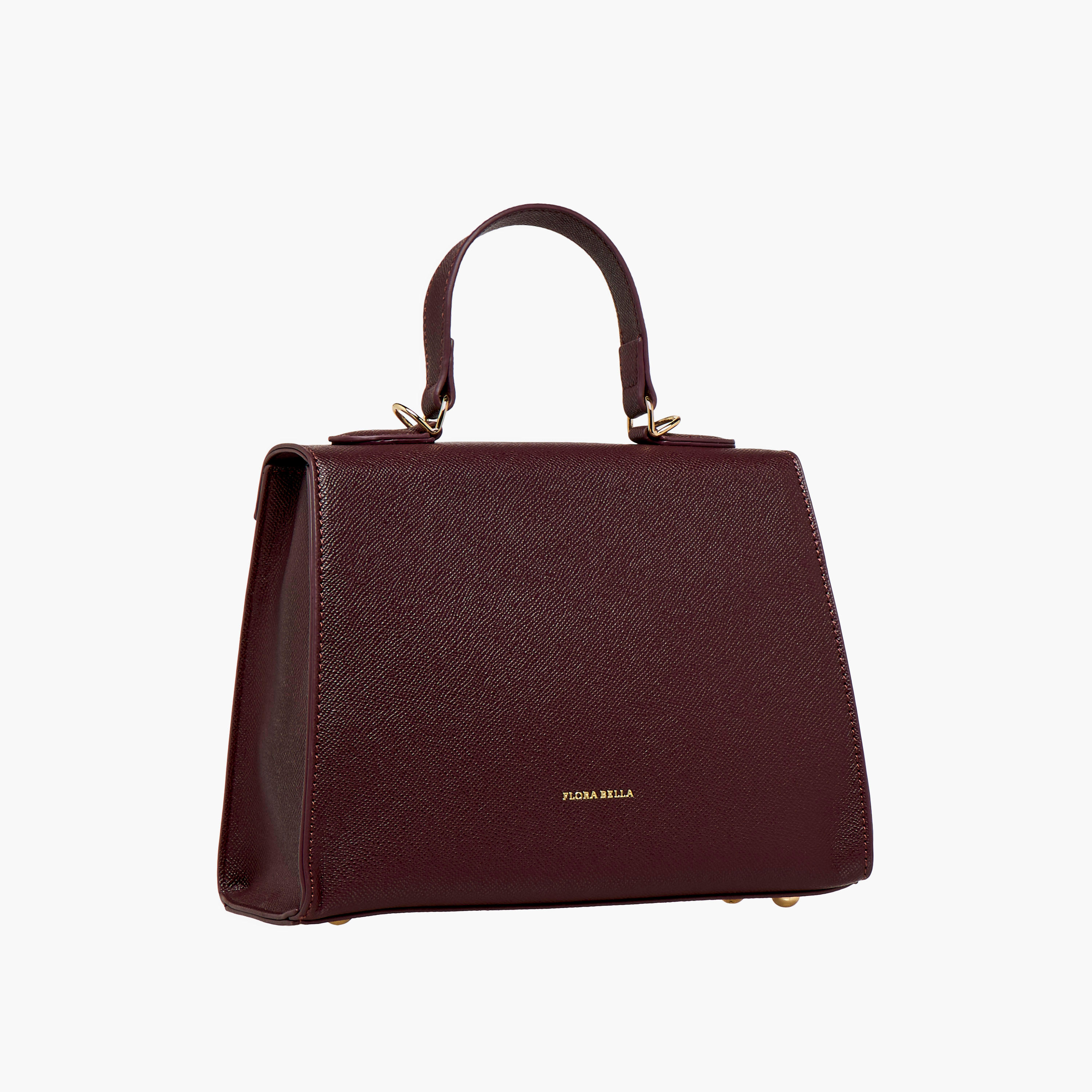 شنطة ساتشيل بارزة الملمس بحزام قابل للفصل وطية إغلاق من فلورا بيلا-women-bagsandwallets-handbags-image-4