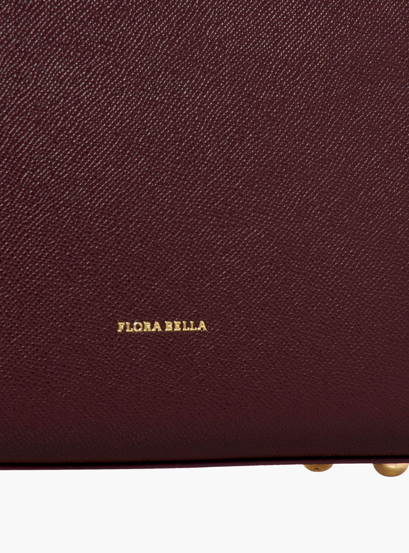 شنطة ساتشيل بارزة الملمس بحزام قابل للفصل وطية إغلاق من فلورا بيلا-women-bagsandwallets-handbags-image-6