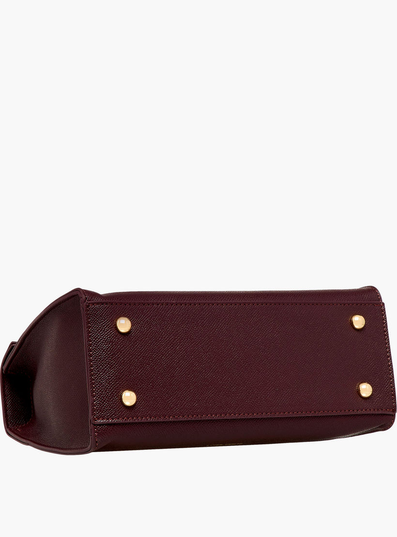 شنطة ساتشيل بارزة الملمس بحزام قابل للفصل وطية إغلاق من فلورا بيلا-women-bagsandwallets-handbags-image-7