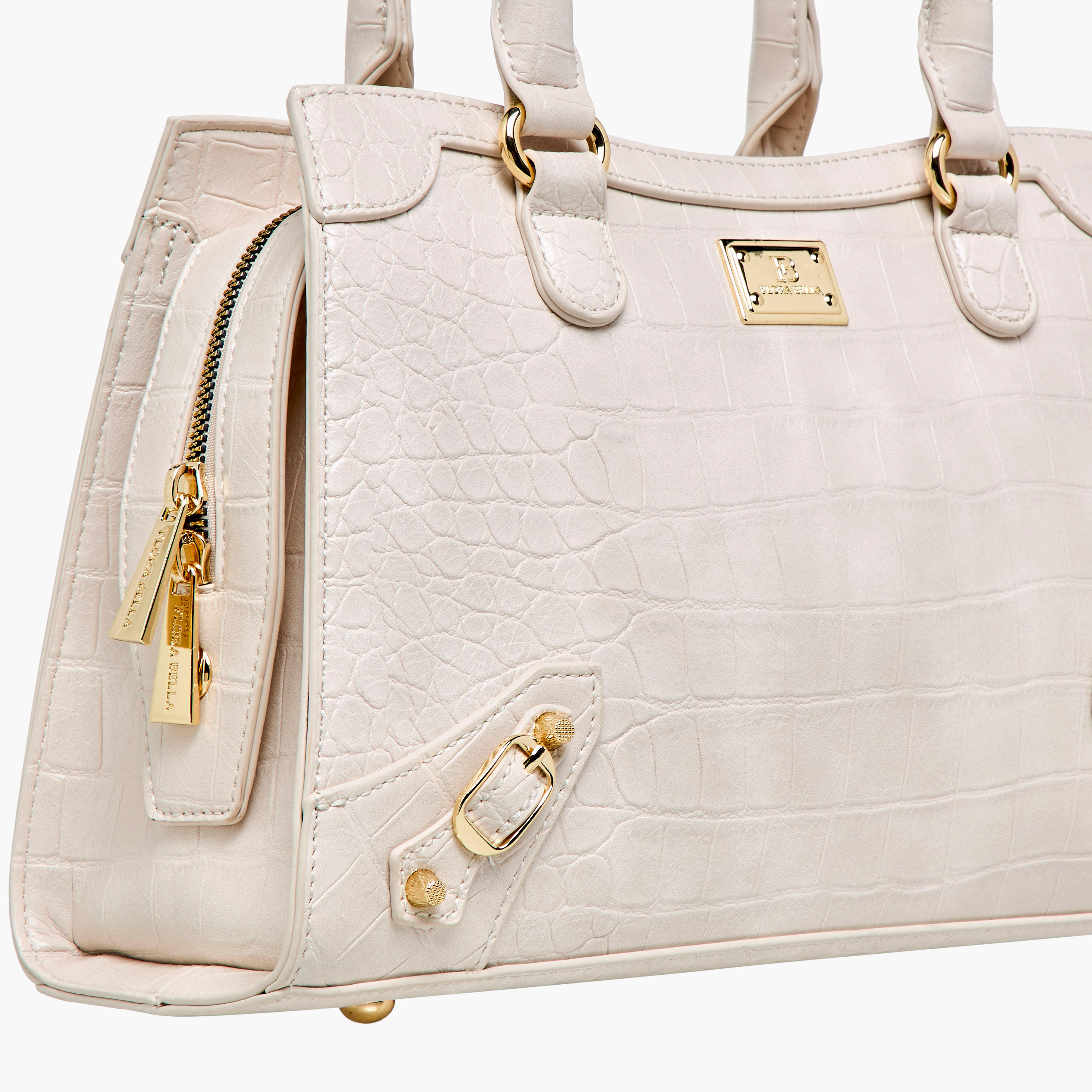 Flora Bella Textured Tote Bag with Detachable Strap and Zip Closure-women-bagsandwallets-handbags-image-5