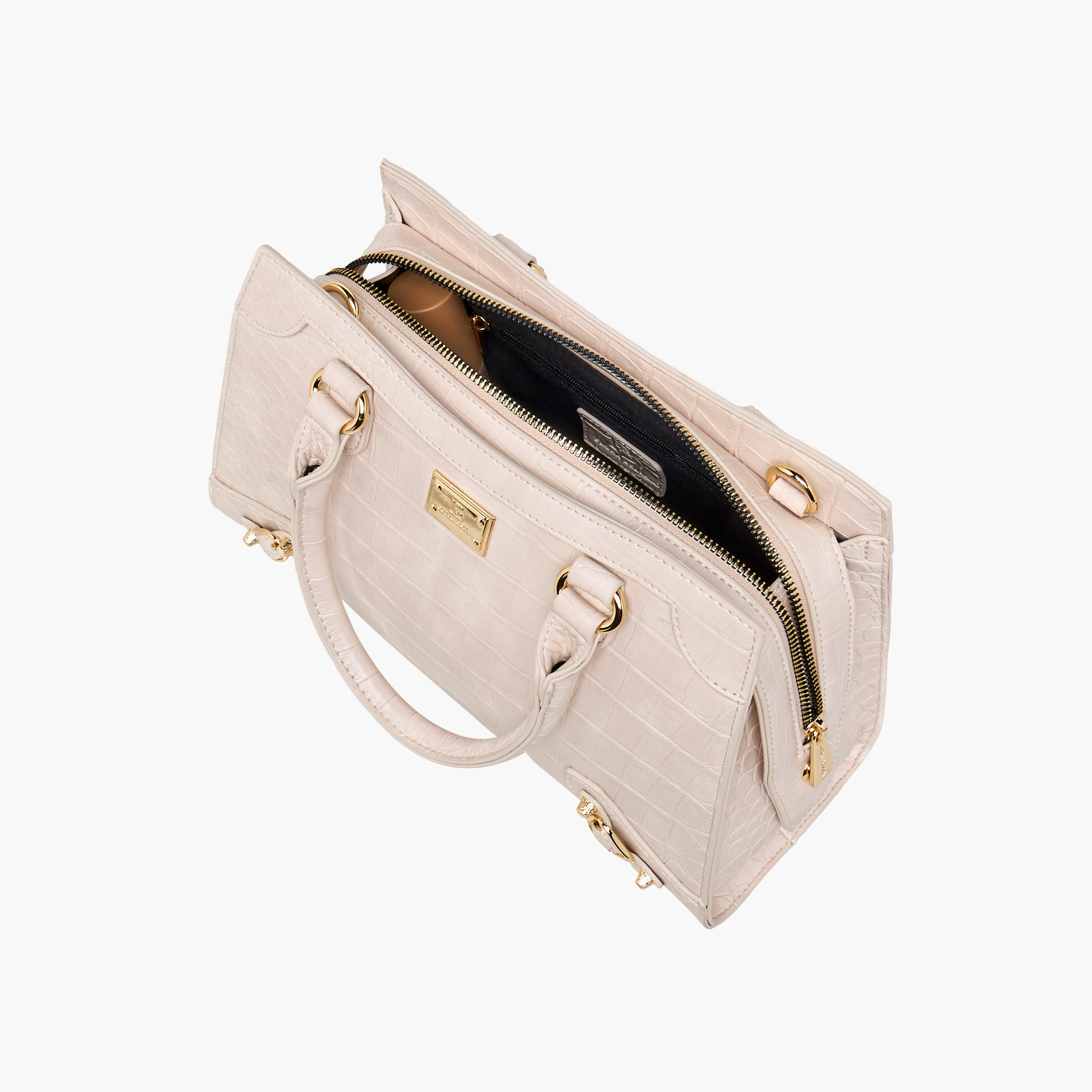 Flora Bella Textured Tote Bag with Detachable Strap and Zip Closure-women-bagsandwallets-handbags-image-9