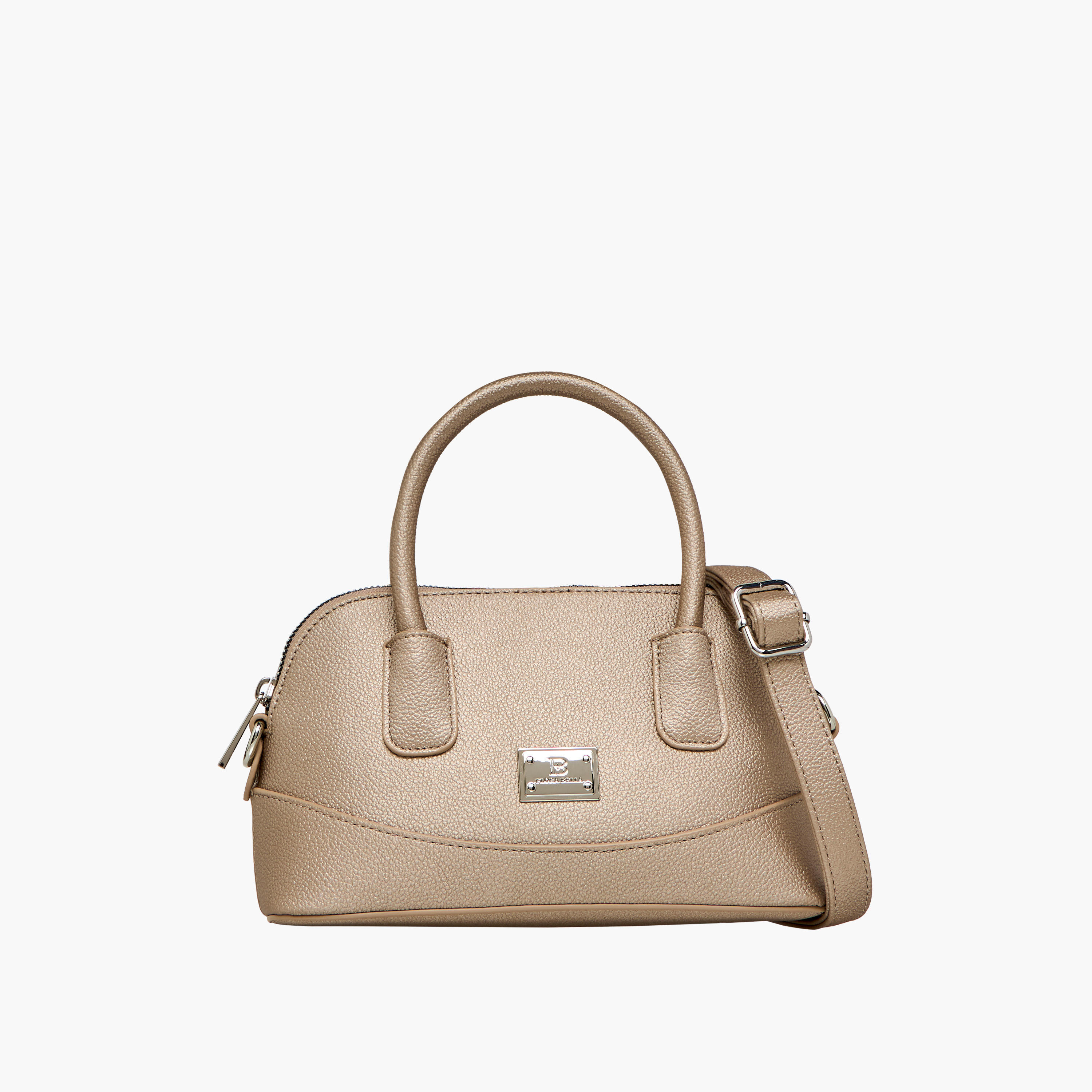 Flora Bella Textured Crossbody Bag with Detachable Strap and Zip Closure-women-bagsandwallets-handbags-image-1