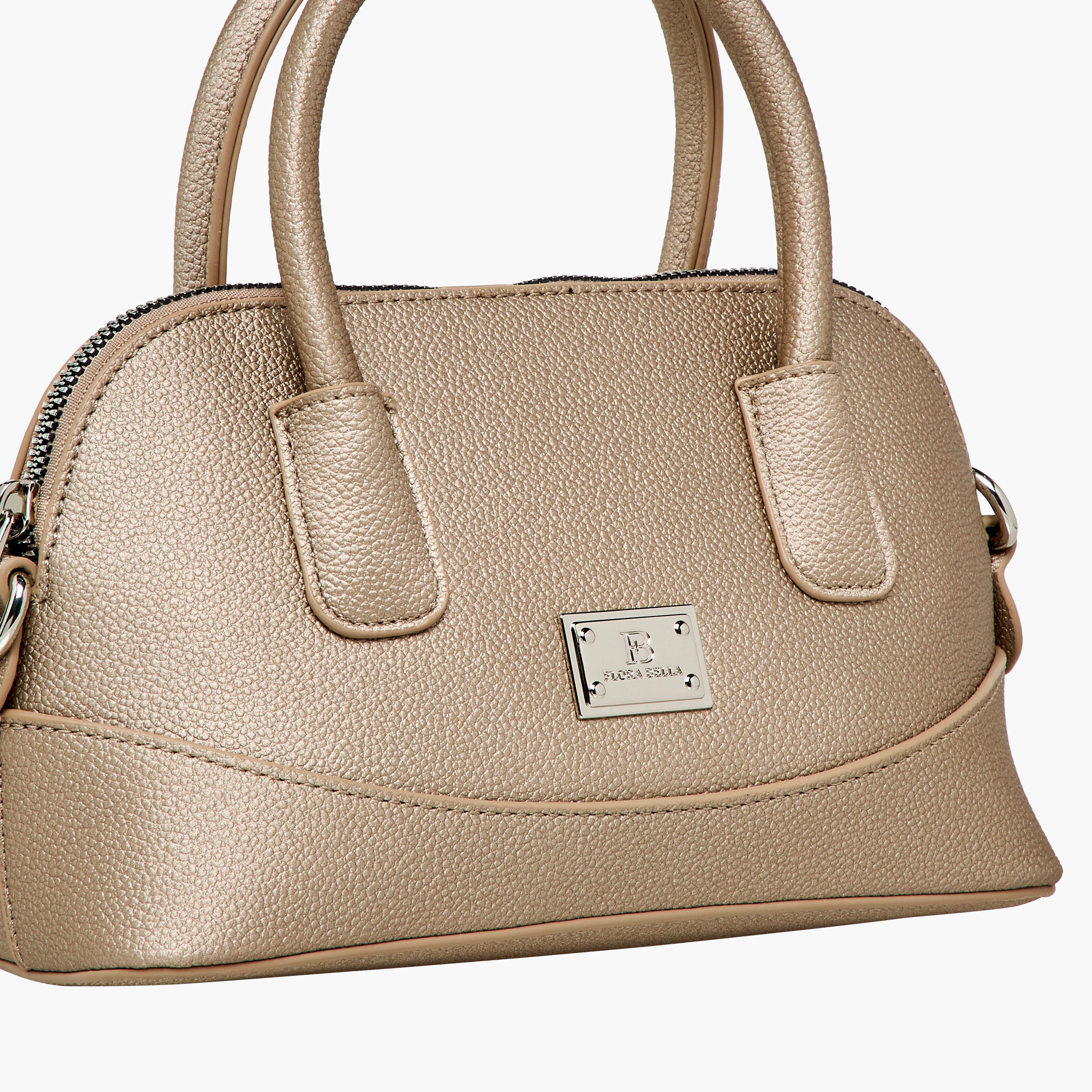 Flora Bella Textured Crossbody Bag with Detachable Strap and Zip Closure-women-bagsandwallets-handbags-image-6