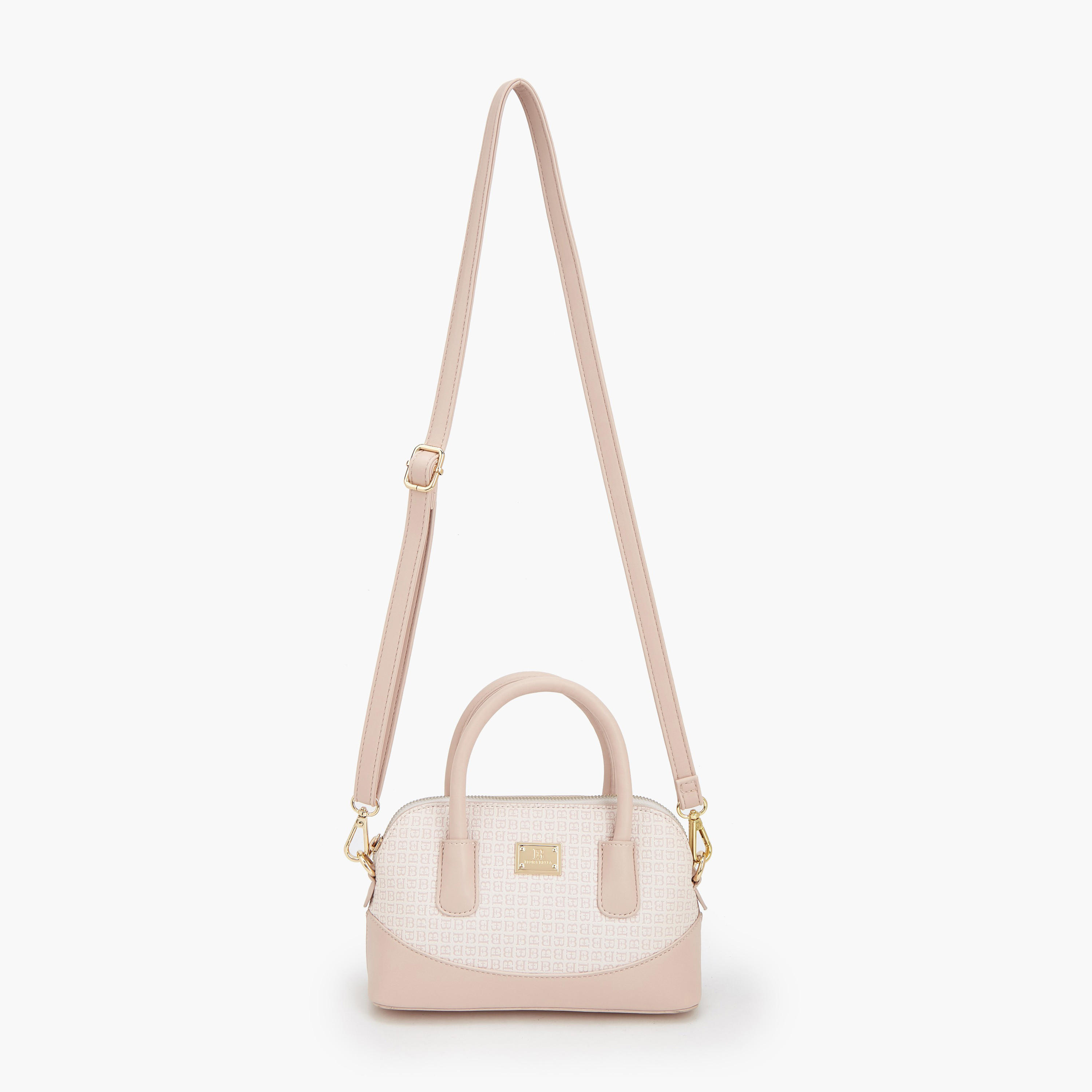 شنطة ساتشل بطبعات مونوجرام وحزام قابل للفصل من فلورا بيلا-women-bagsandwallets-handbags-image-3
