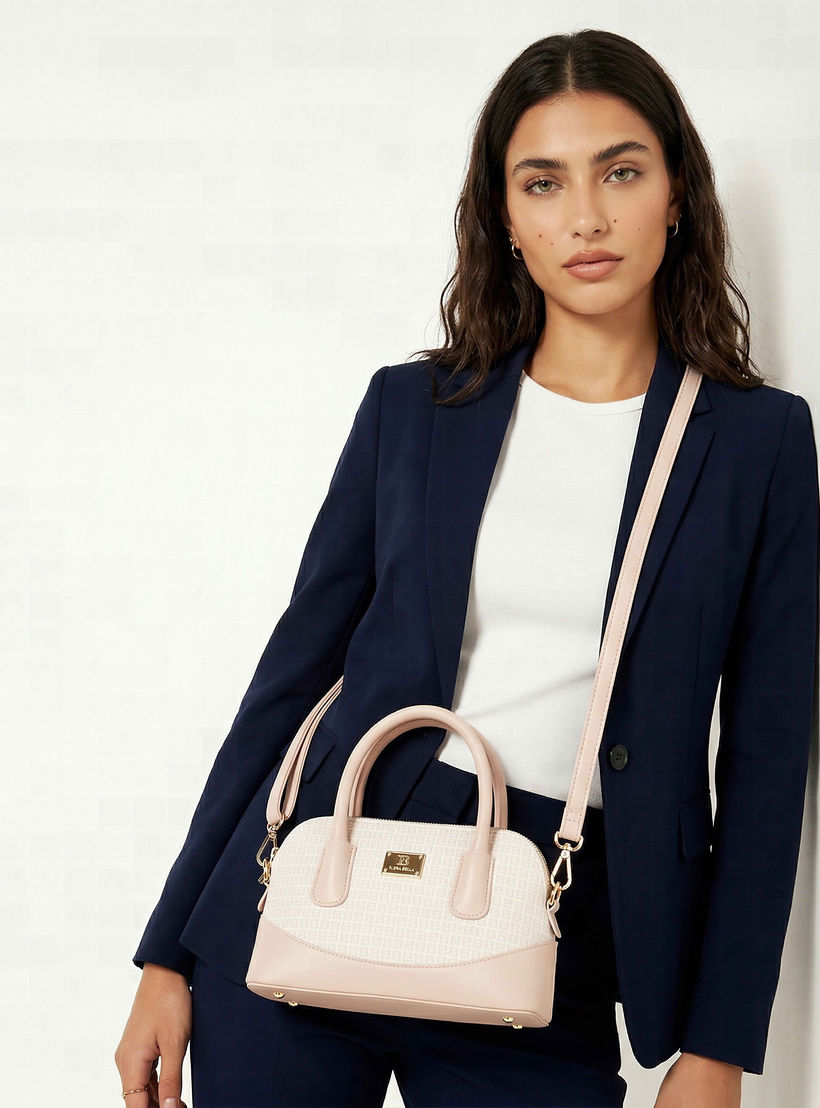 شنطة ساتشل بطبعات مونوجرام وحزام قابل للفصل من فلورا بيلا-women-bagsandwallets-handbags-image-8