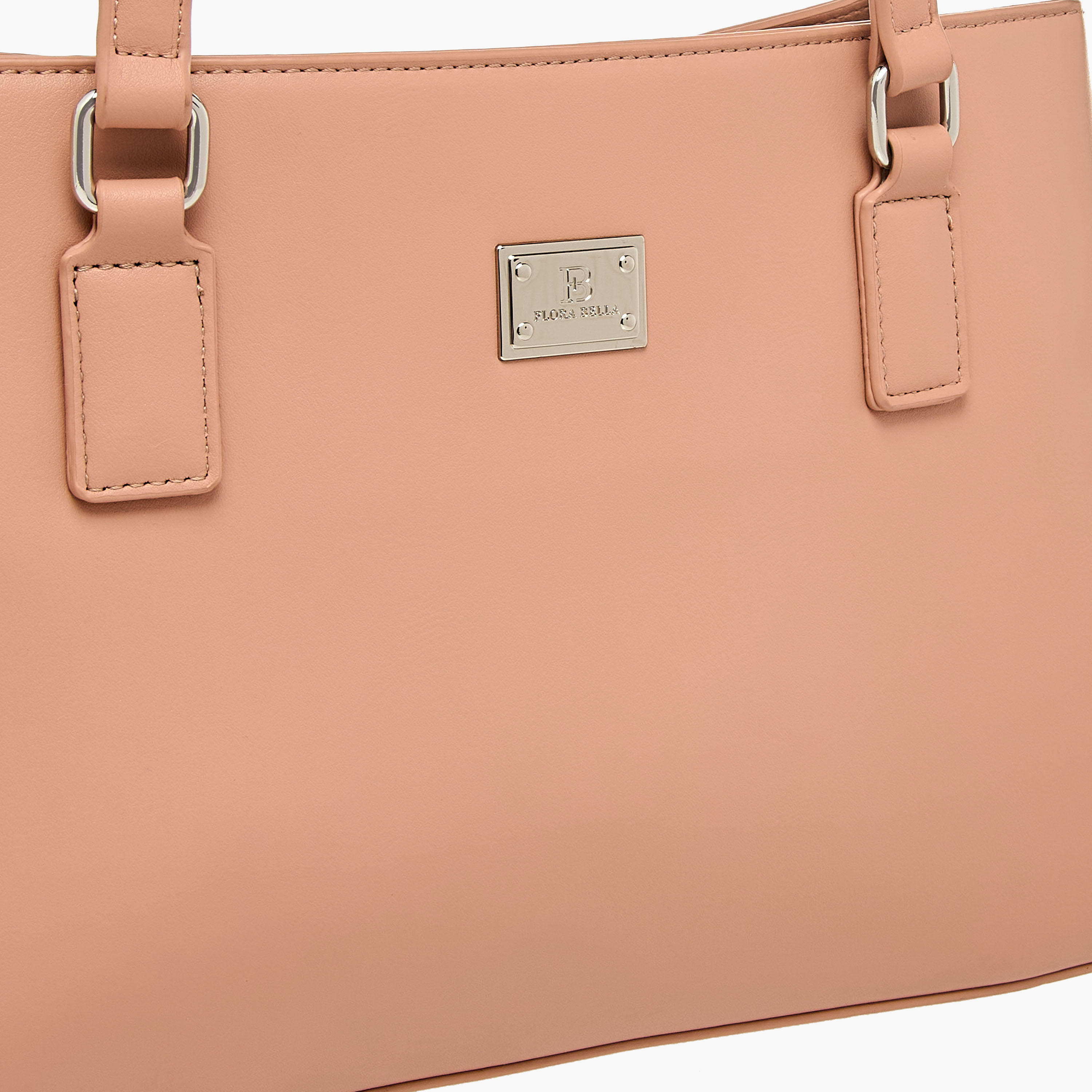 شنطة كتف سادة بمقبض مزدوج وسحاب إغلاق من فلورا بيلا-women-bagsandwallets-handbags-image-4