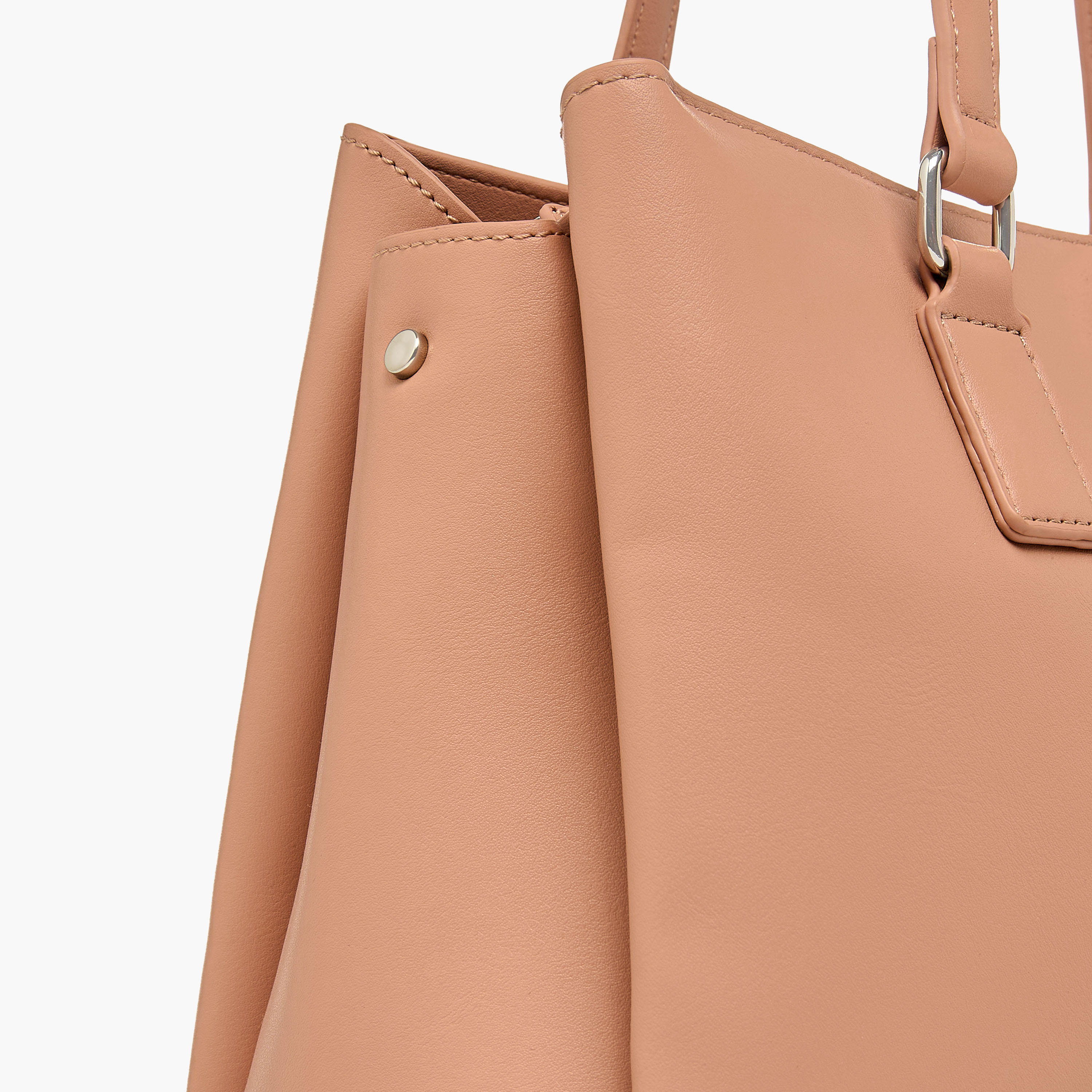 شنطة كتف سادة بمقبض مزدوج وسحاب إغلاق من فلورا بيلا-women-bagsandwallets-handbags-image-5