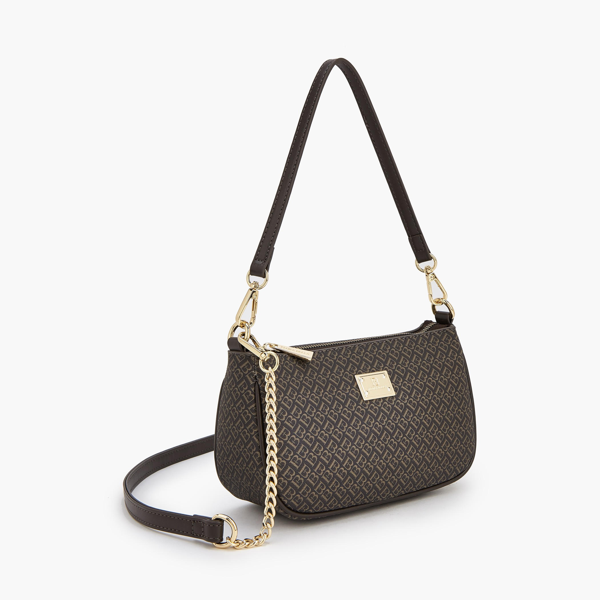 شنطة كتف بطبعات مونوجرام وحزام قابل للفصل من فلورا بيلا-women-bagsandwallets-handbags-image-4