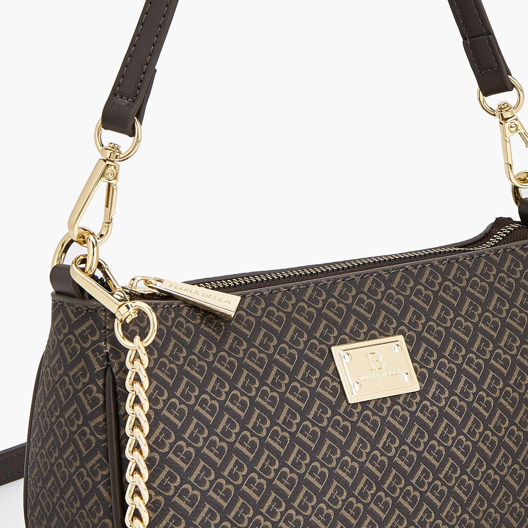 شنطة كتف بطبعات مونوجرام وحزام قابل للفصل من فلورا بيلا-women-bagsandwallets-handbags-image-6