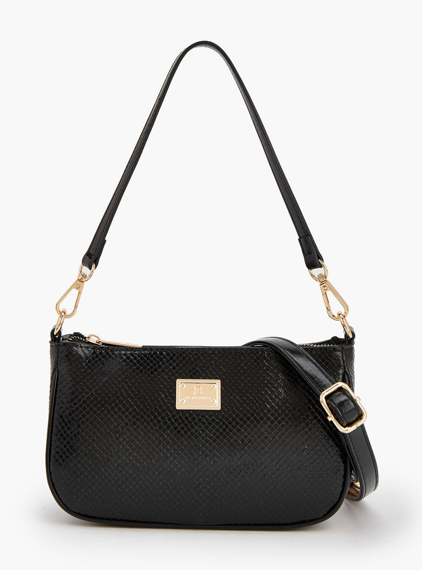شنطة كتف بارزة الملمس مع حزام قابل للفصل للنساء من فلورا بيلا-women-bagsandwallets-handbags-image-1
