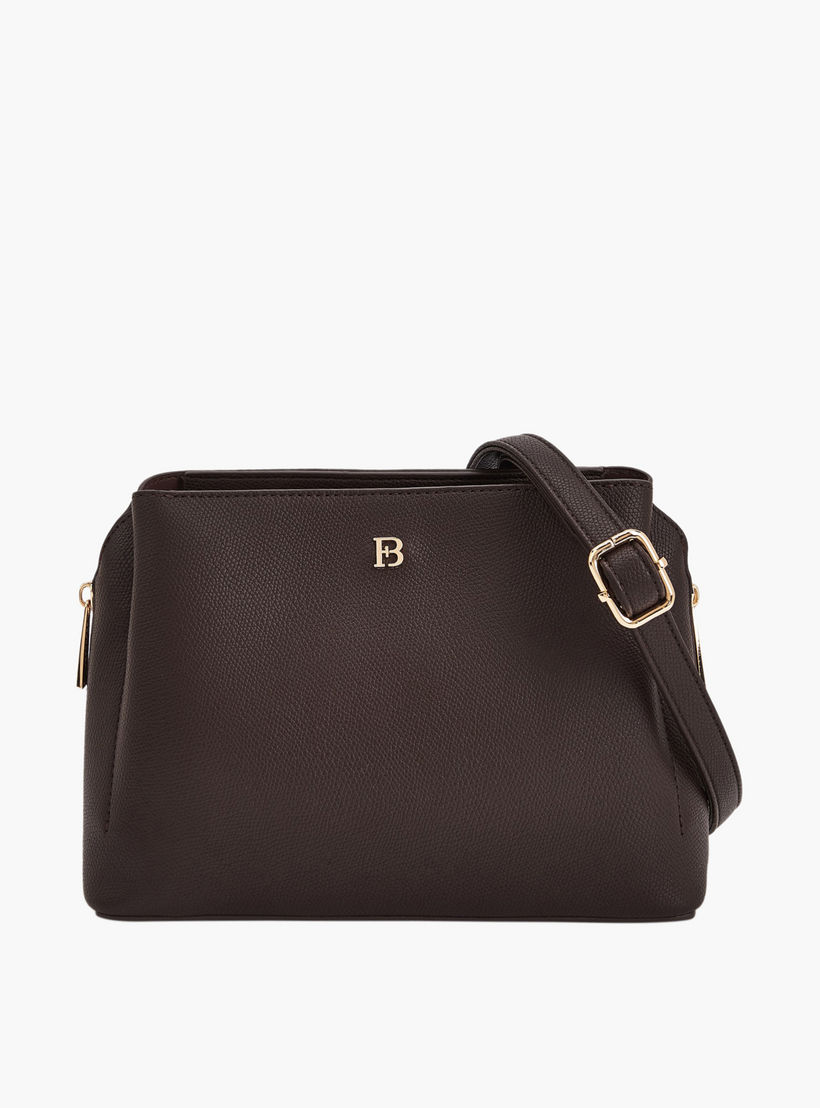 شنطة كروس بودي بزينة شعار مع حزام قابل للفصل من فلورا بيلا-women-bagsandwallets-handbags-image-1