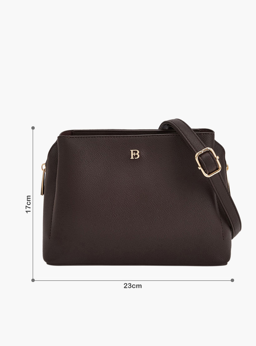 شنطة كروس بودي بزينة شعار مع حزام قابل للفصل من فلورا بيلا-women-bagsandwallets-handbags-image-2