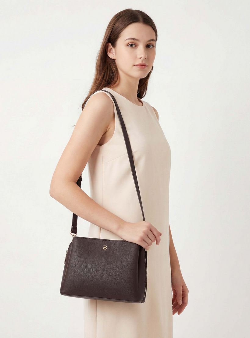 شنطة كروس بودي بزينة شعار مع حزام قابل للفصل من فلورا بيلا-women-bagsandwallets-handbags-image-3