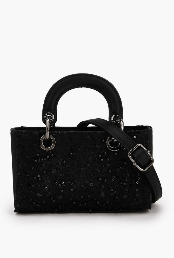 شنطة كروس بودي مزيّنة بالترتر مع حزام قابل للفصل من فلورا بيلا-women-bagsandwallets-handbags-image-1